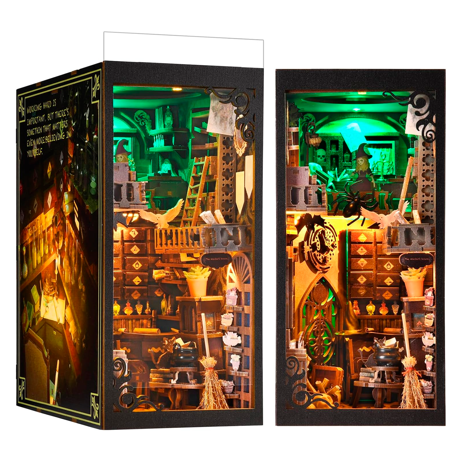Book Nook Separador De Libros Exploración Mágica 3D Luz Led-3