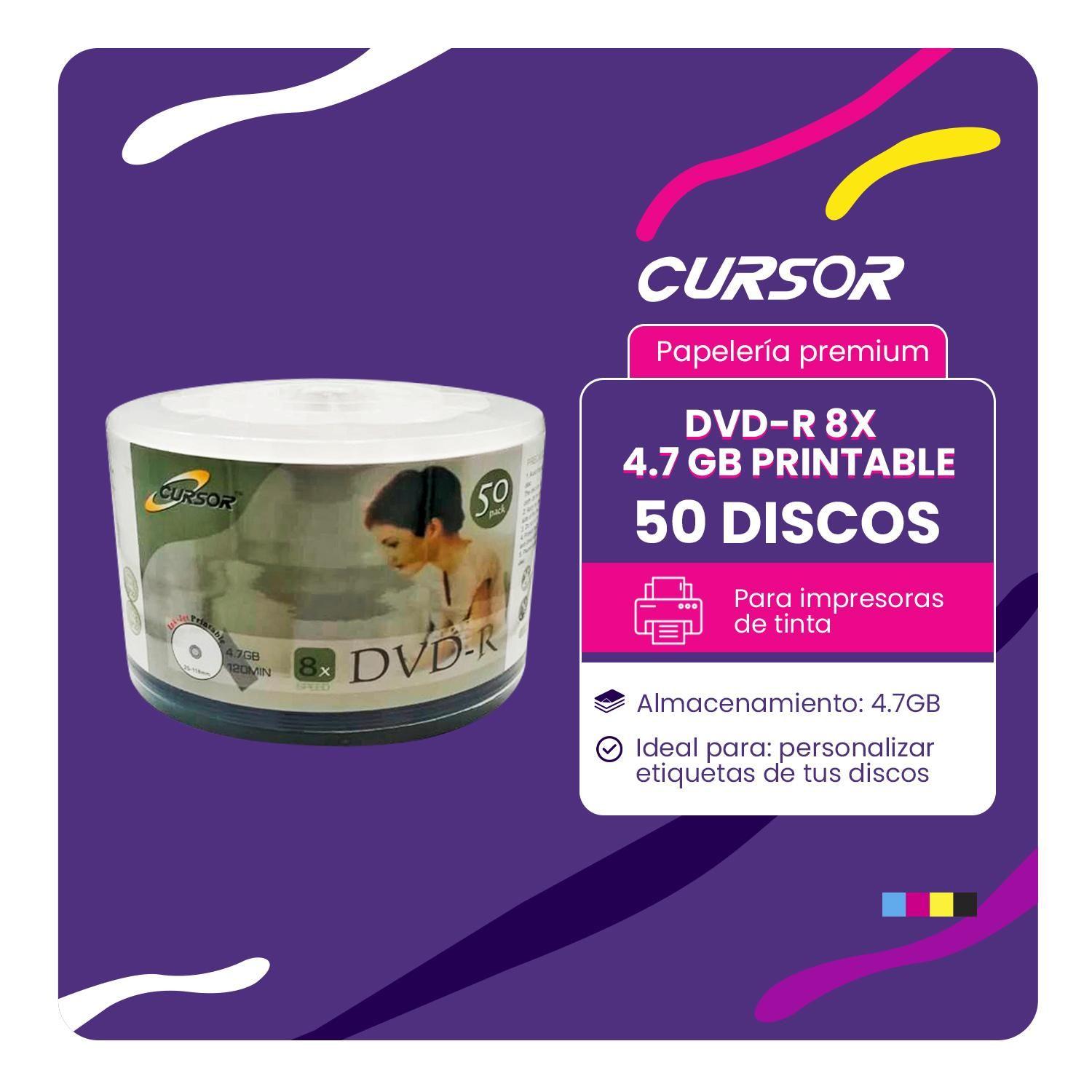 Dvd R 8x 4.7gb Printable Cursor Pack 50-1