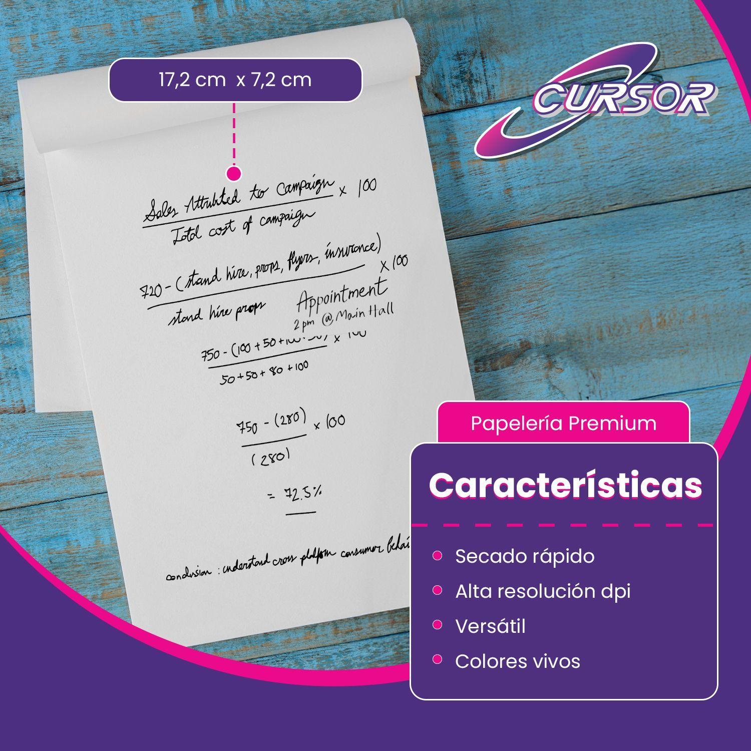 Papel Bond 106 Grs Oficio 250 Hojas Agenda Fotocopia Cursor-2
