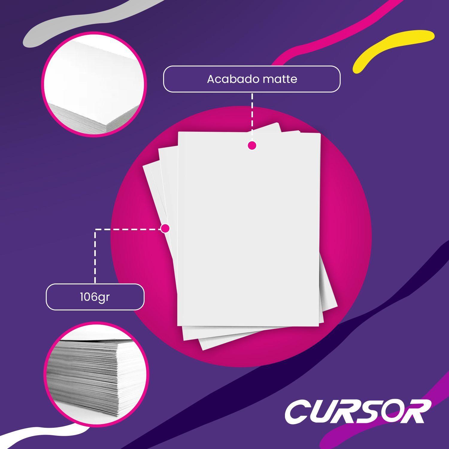 Papel Bond 106 Grs Oficio 250 Hojas Agenda Fotocopia Cursor-6