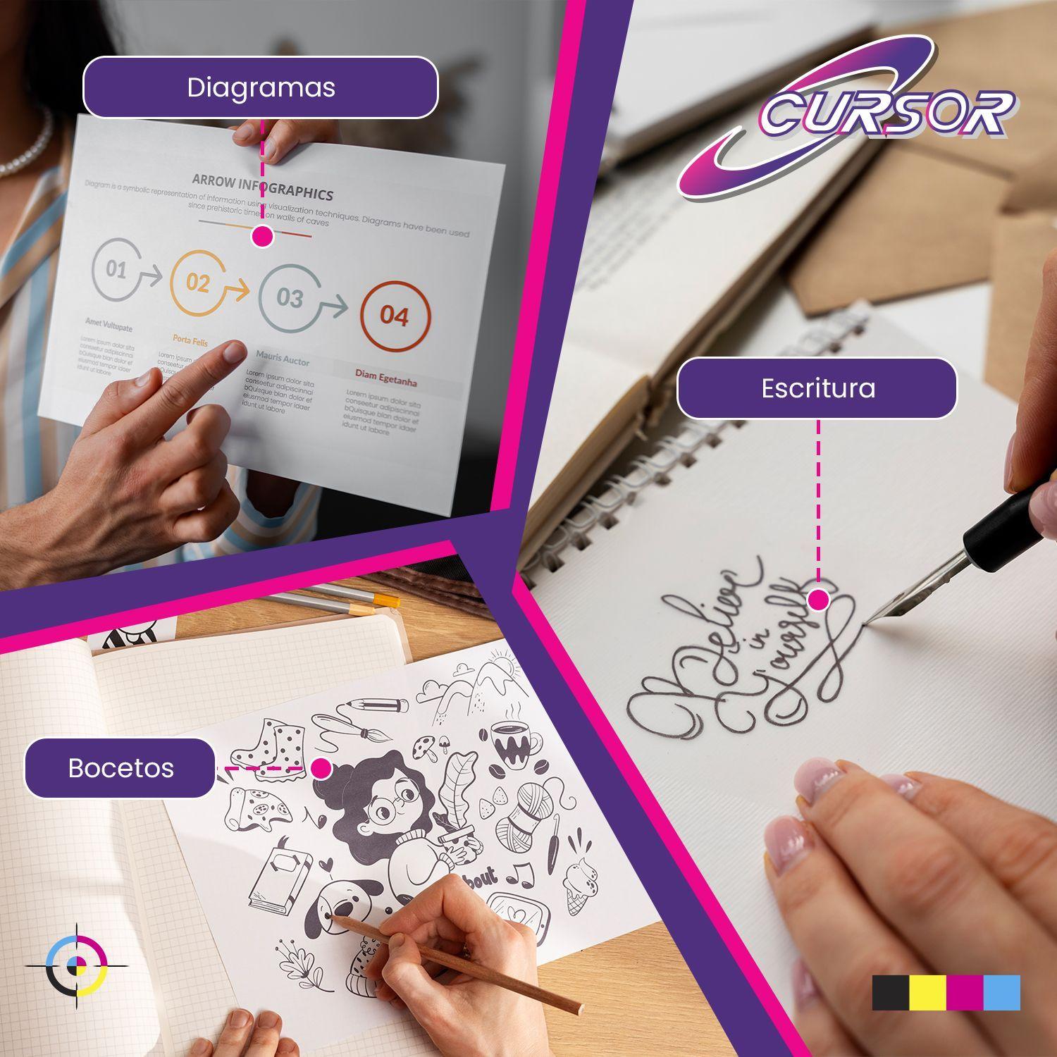 Papel Bond 106 Grs Oficio 250 Hojas Agenda Fotocopia Cursor-7