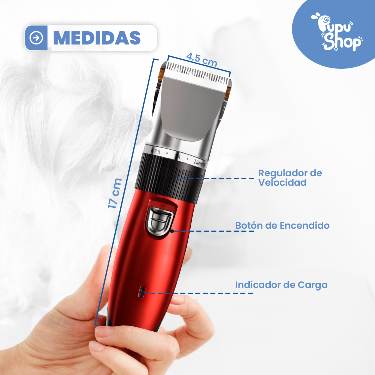 MAQUINA CORTA PELO MASCOTAS PERRO GATO KIT COMPLETO-2