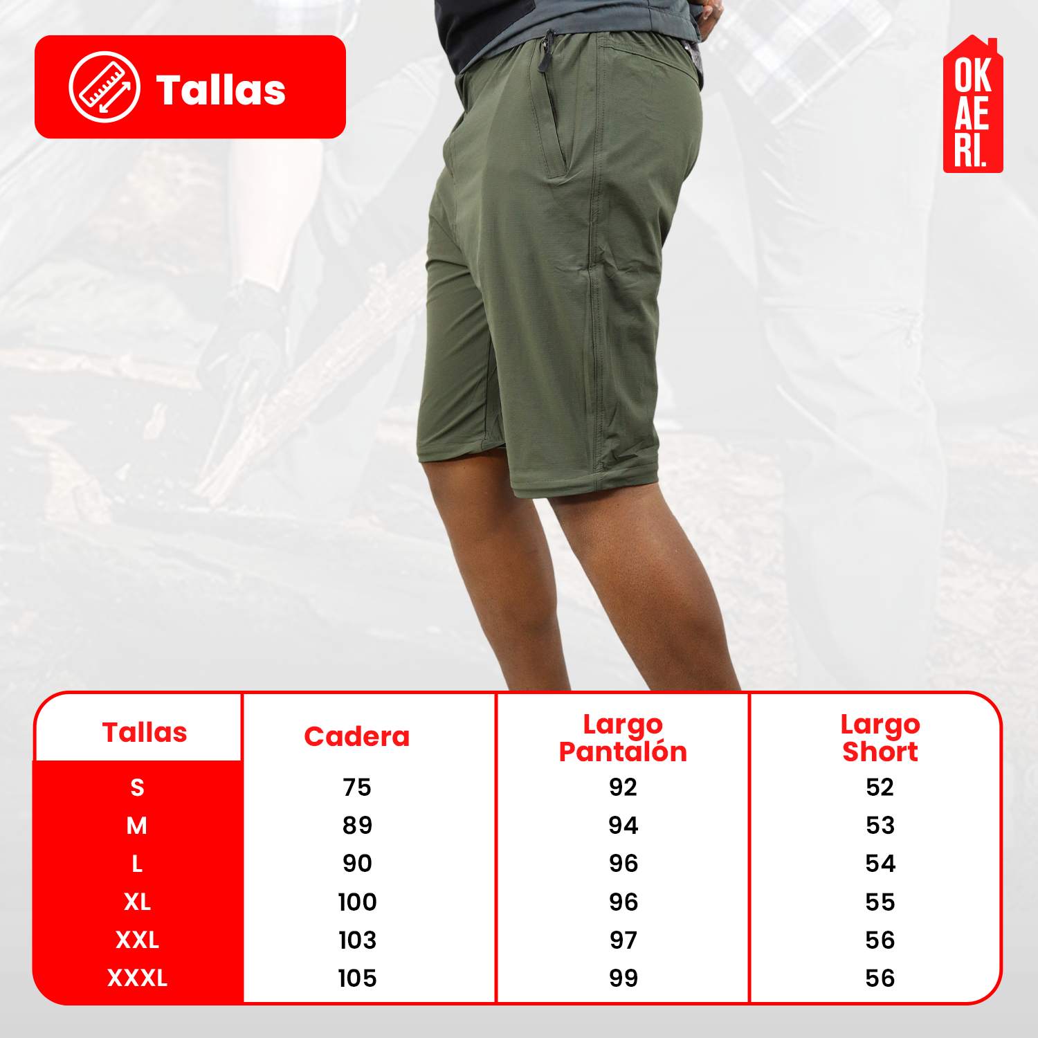 Pantalon Trekking Secado Rapido Desmontable Hombre-6