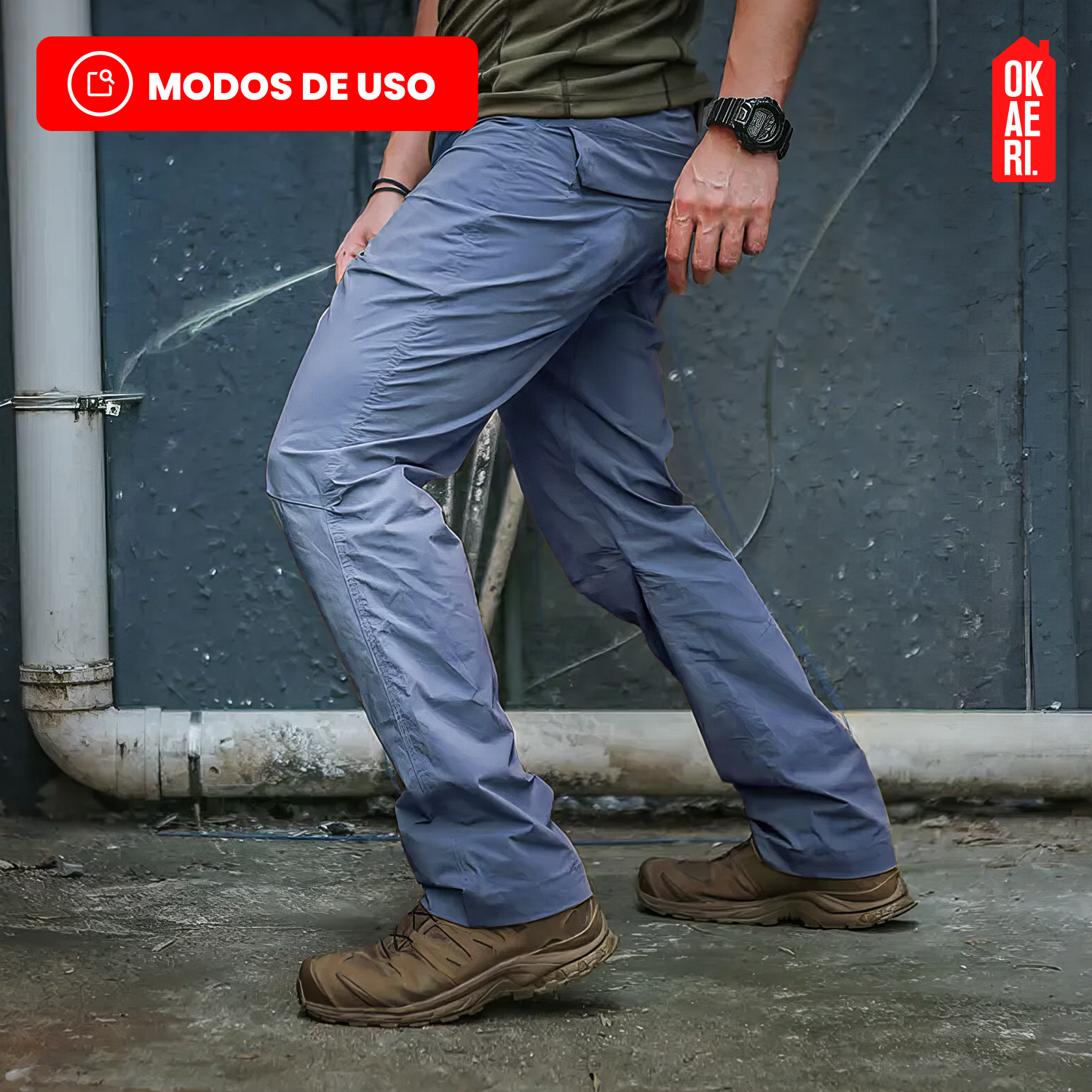 Pantalon Trekking Secado Rapido Desmontable Hombre-8