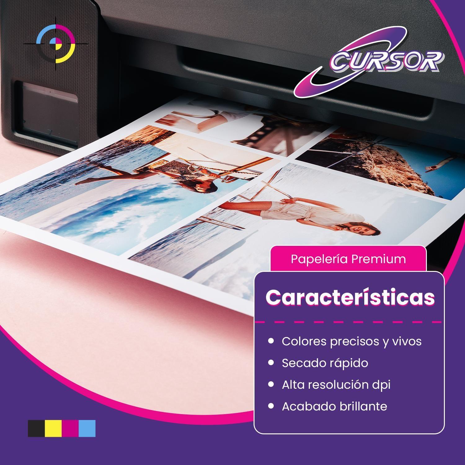 Papel Glossy Fotografico Brillante A4 260g 50 Hojas Cursor-4