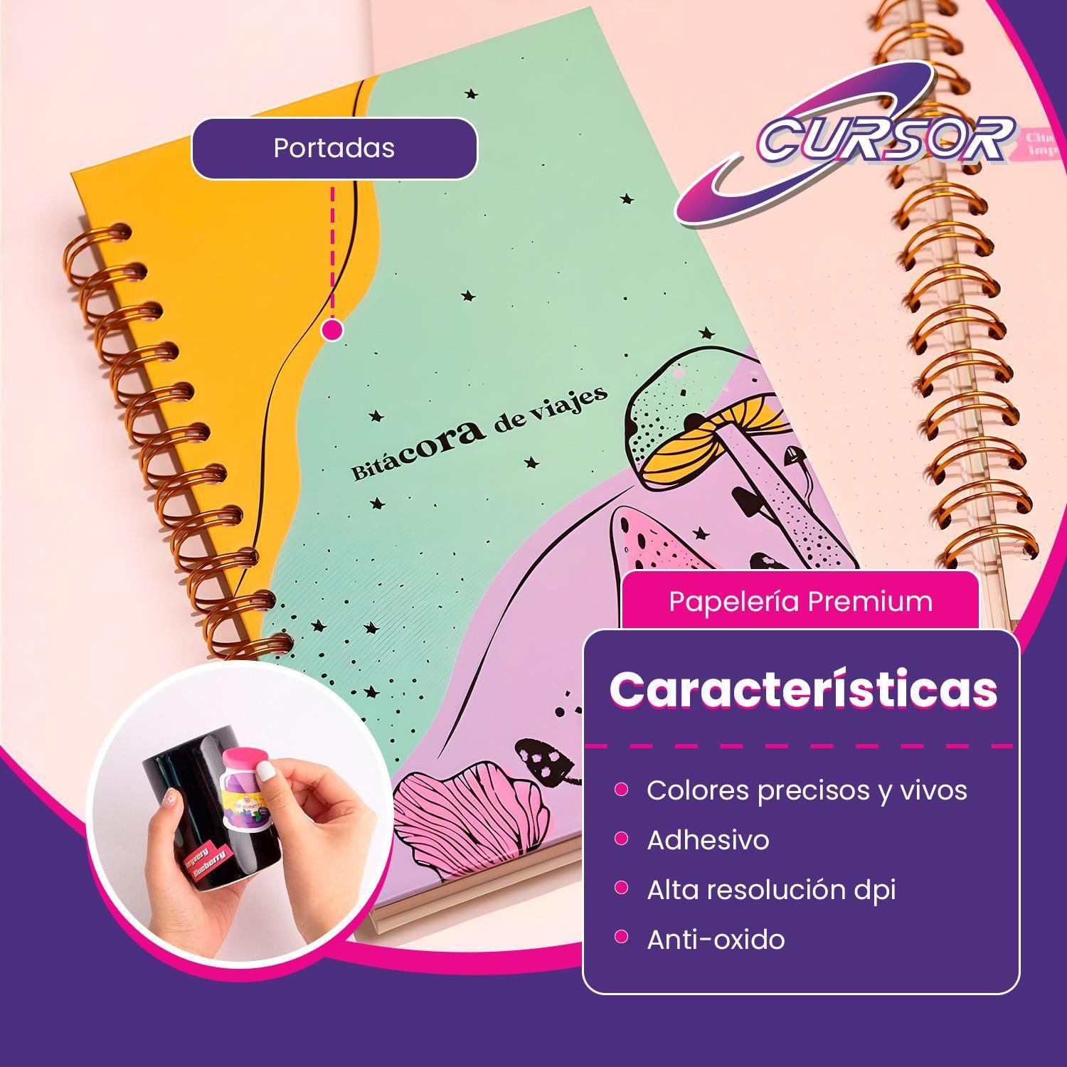 PACK X 2  PAPEL ADHESIVO GLOSSY ANTIOXIDO A4 135G 50H CURSOR-3