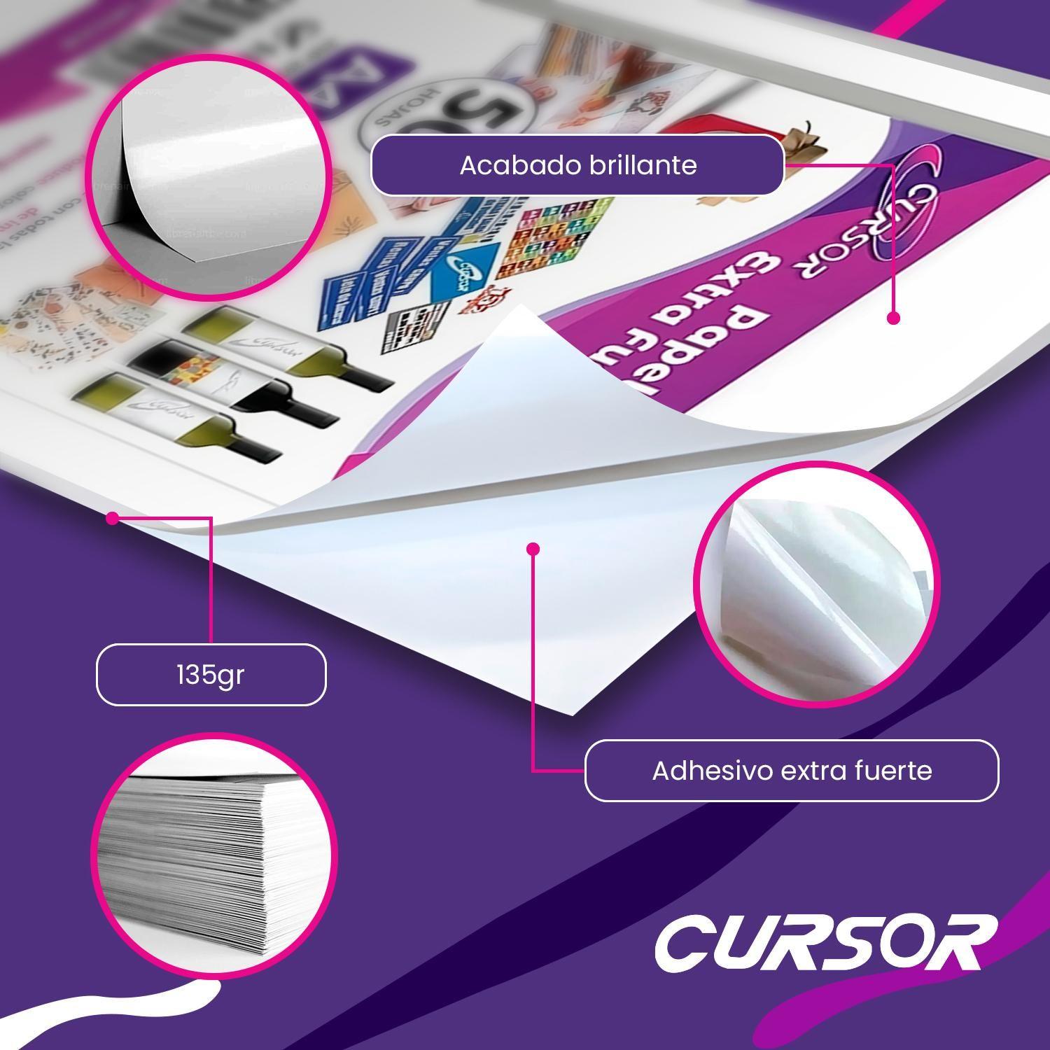 Papel Adhesivo Extrafuerte Glossy Brillante A4 135g -50hojas-4