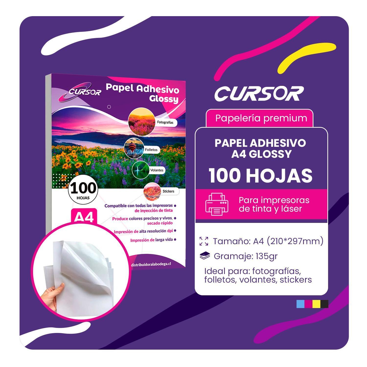 Papel Fotografico A4 135g Glossy Pack 100 Adhesivo-2