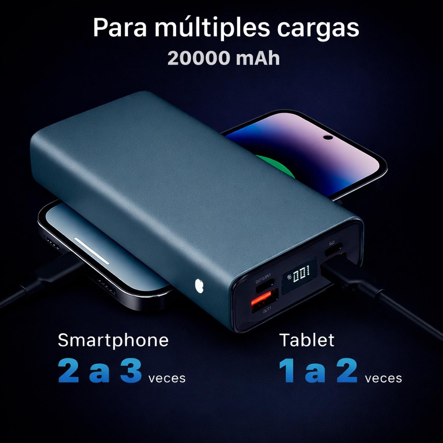 Bateria Externa Power Bank Carga Rapida 20.000MAH-4