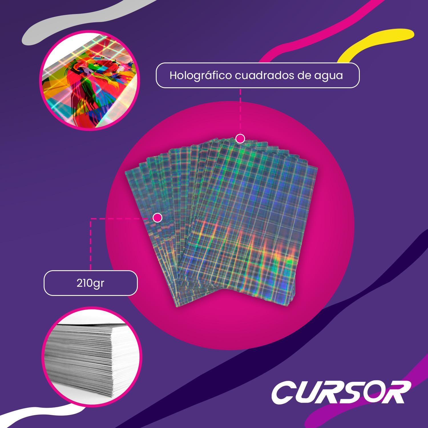 Vinilo Adhesivo Tornasol Cuadrados Agua Imprimible A4 20hjs-6