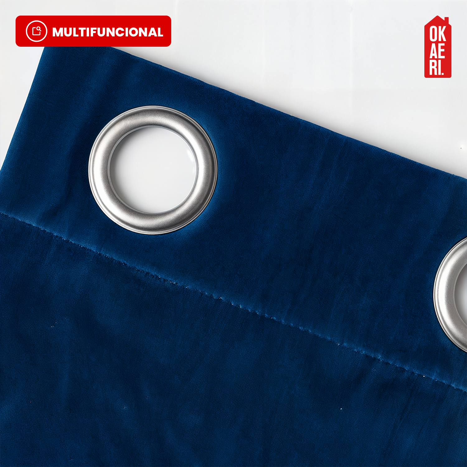 PACK X 2 CORTINA BLACKOUT 100% 140*230CM TEXTURA TERCIOPELO AZUL-5