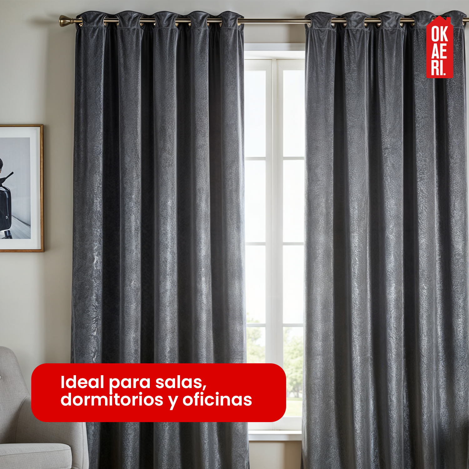PACK X 2 CORTINA BLACKOUT 100% 140*230CM TEXTURA TERCIOPELO AZUL-8