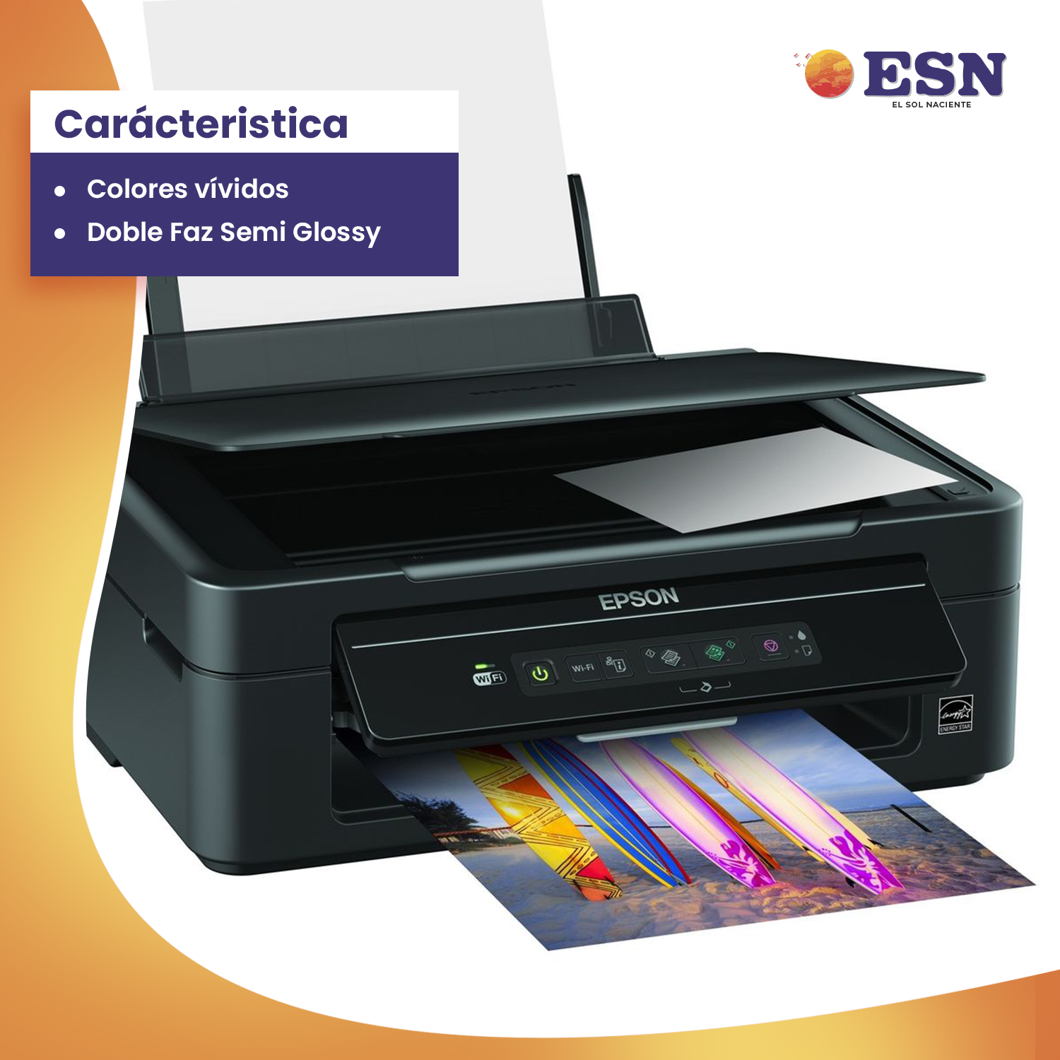 PAPEL FOTOGRÁFICO DOBLE FAZ SEMI GLOSSY 260GR A4 50 HOJAS ESN-2