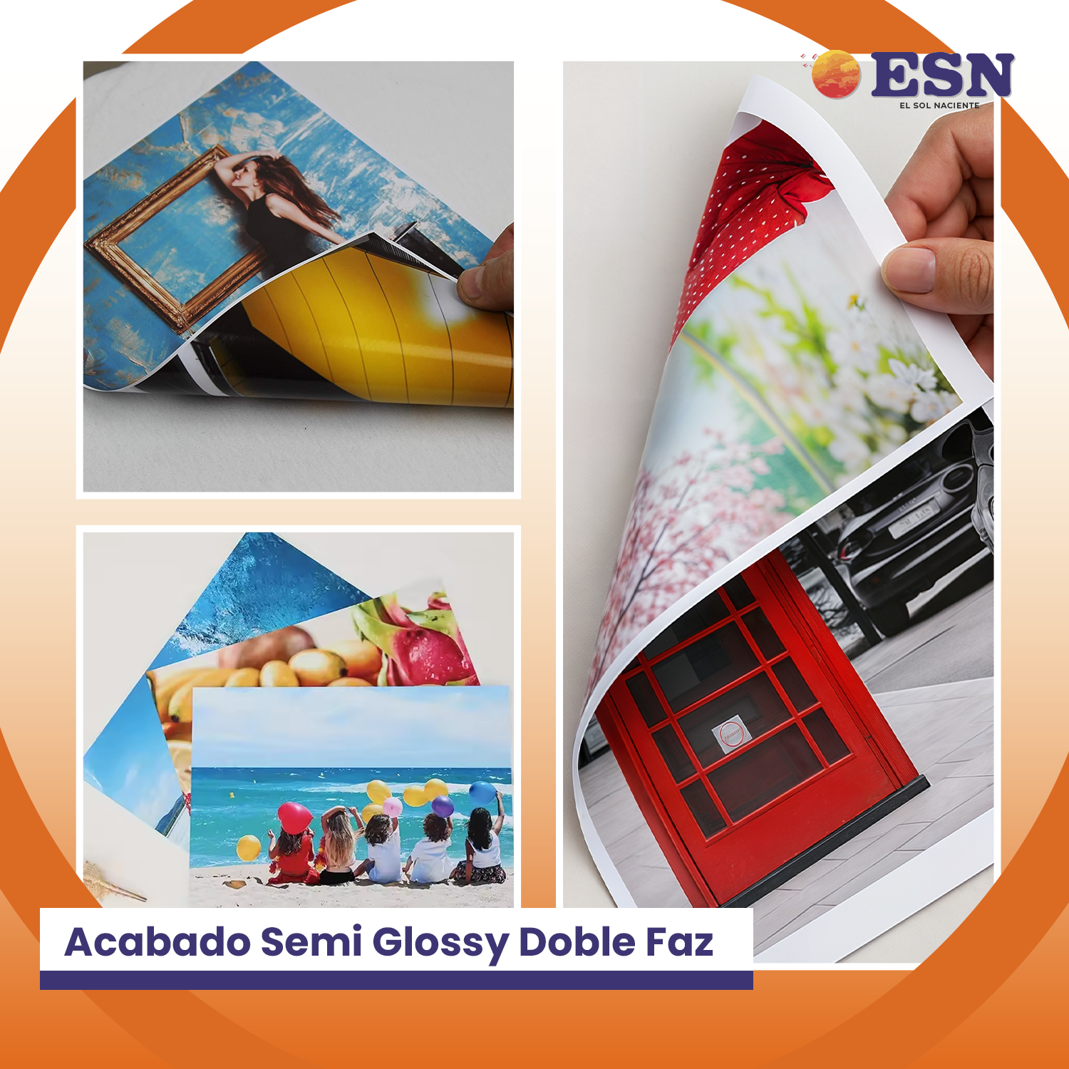 PAPEL FOTOGRÁFICO DOBLE FAZ SEMI GLOSSY 260GR A4 50 HOJAS ESN-8