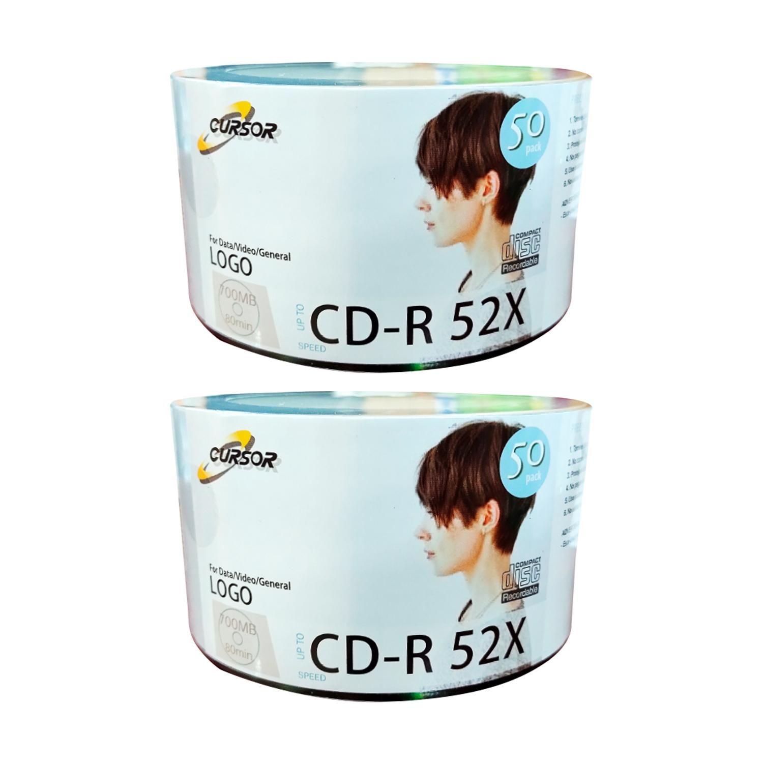 Cd-r 52x700 Mb Logo 2 Packs X 50 Un=100 Un. Cursor-0
