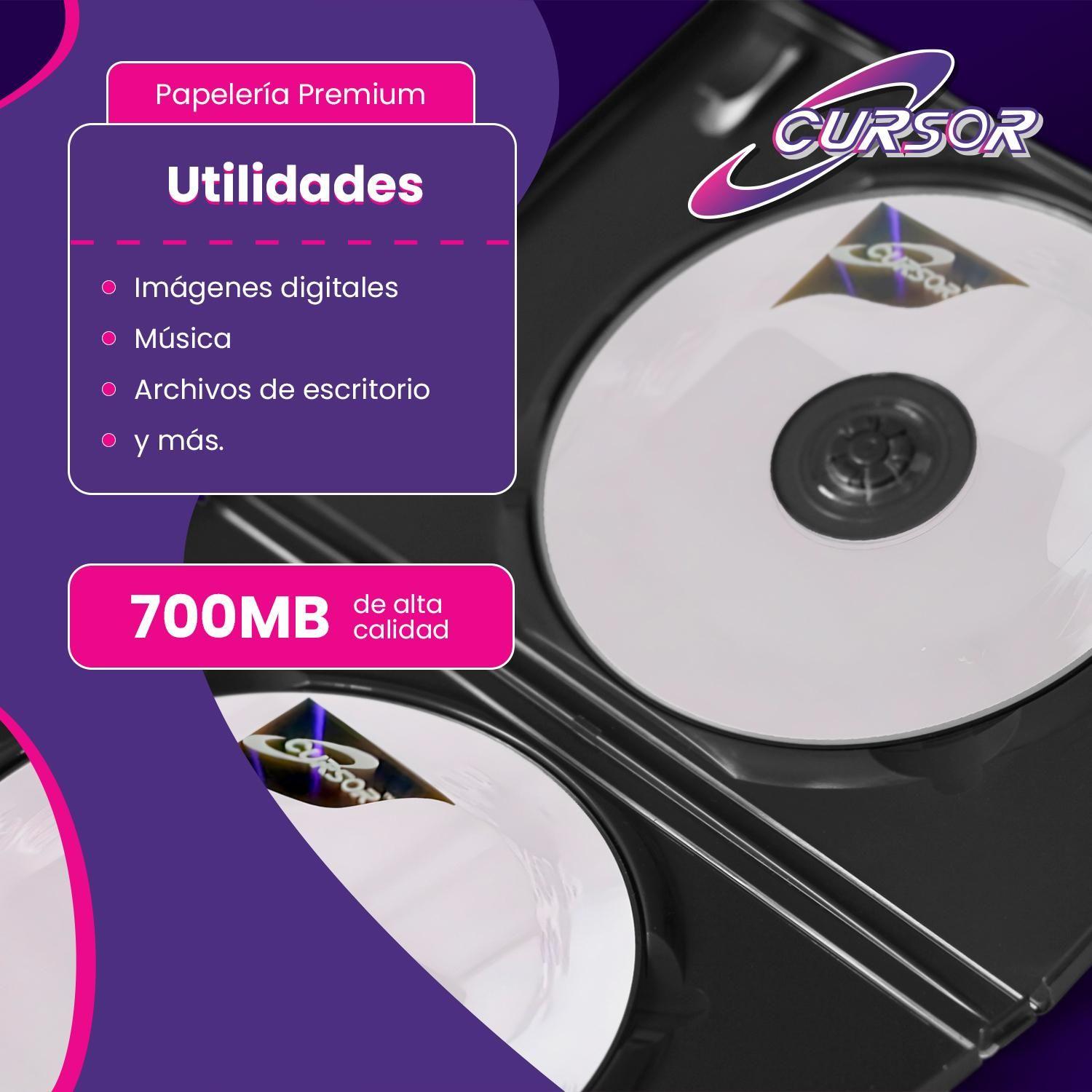 Cd-r 52x700 Mb Logo 2 Packs X 50 Un=100 Un. Cursor-3