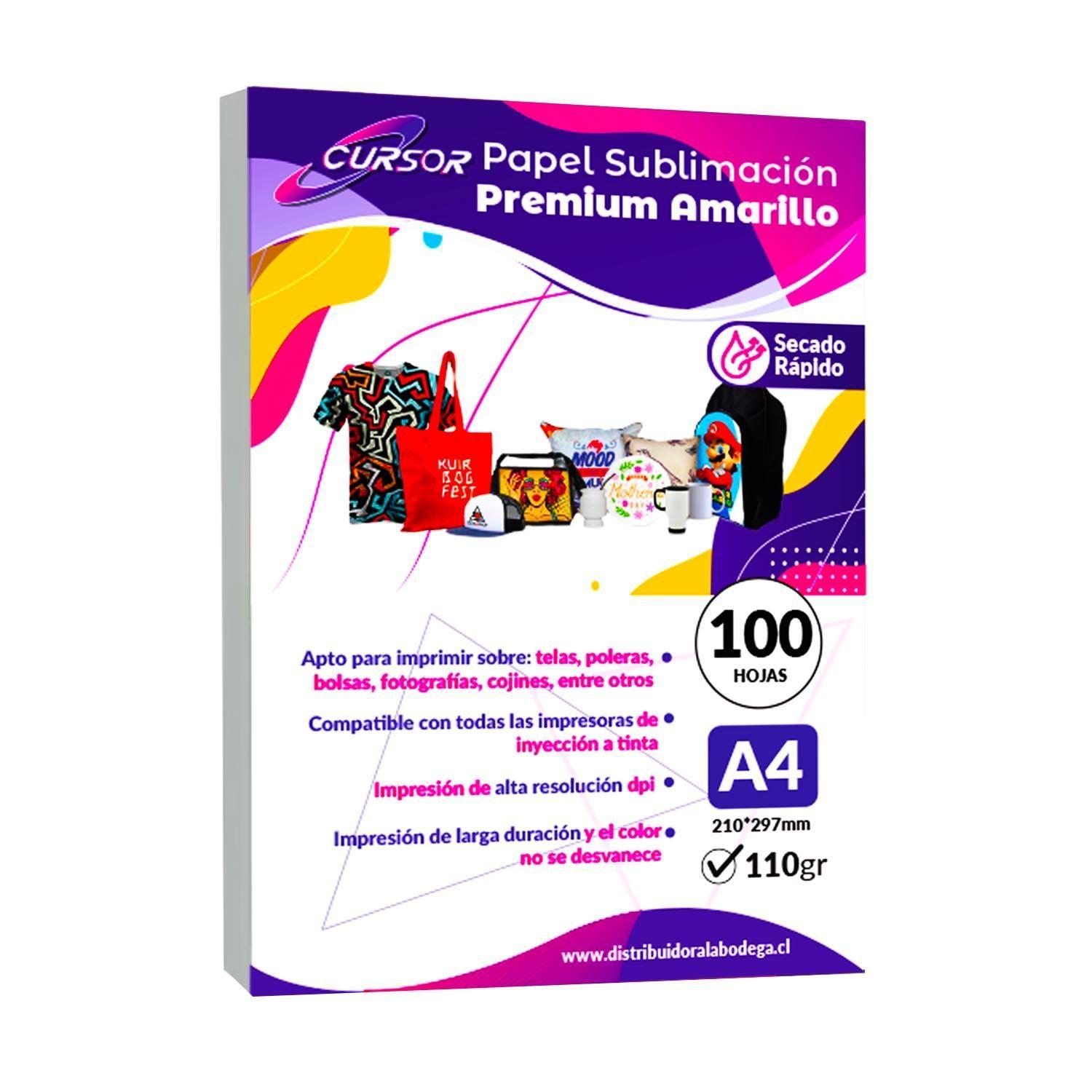 Pack 500hj Papel Sublimación Secado Rápido 110g A4-8