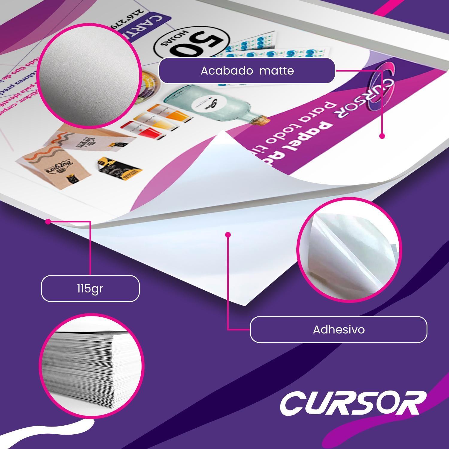 Papel Autoadhesivo Todo Tipo De Impresora Carta 50 Hojas-2