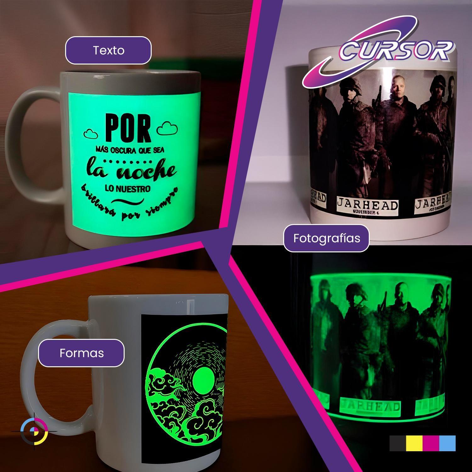 Cajas 36 Tazón Tazon Blanco Sublimacion Brilla Oscuridad-6