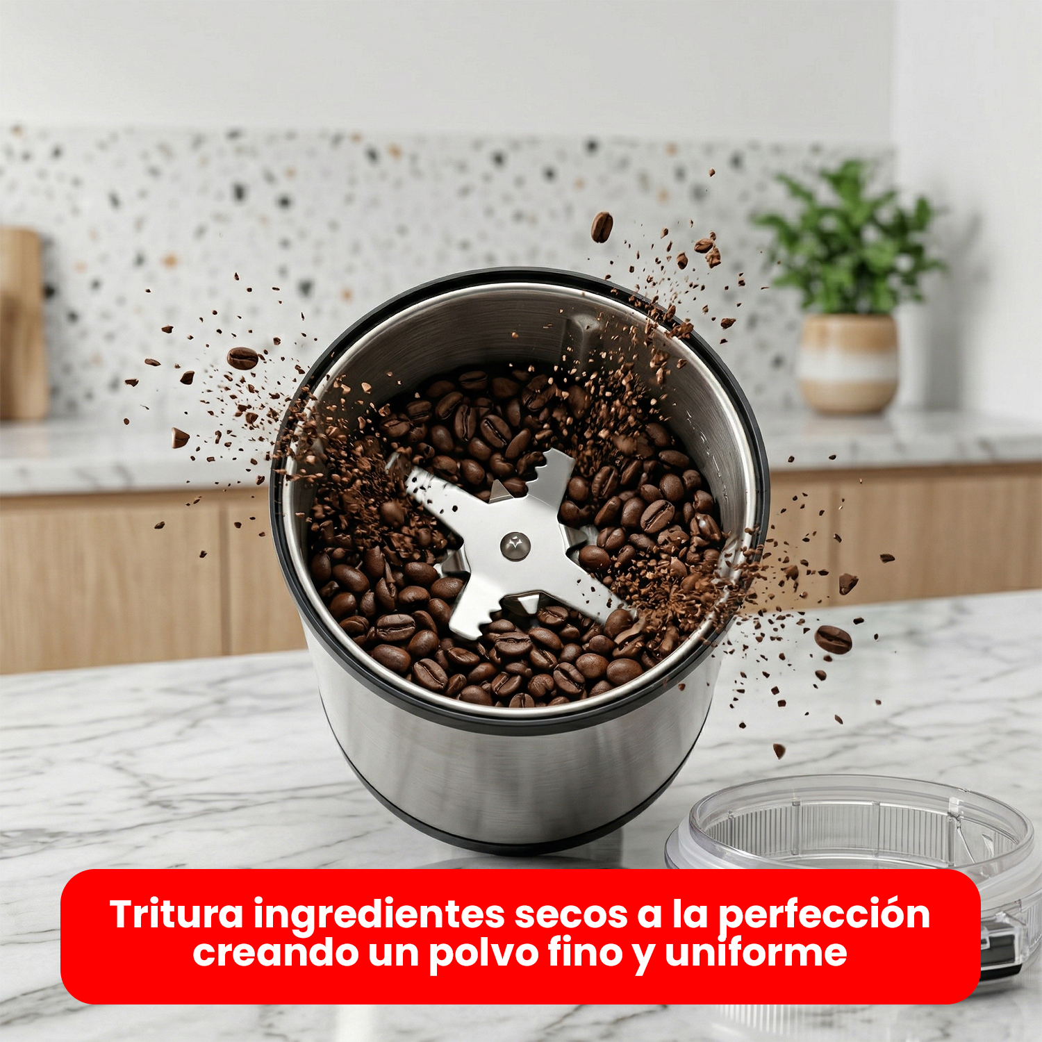 Molinillo Eléctrico Multifuncional 300w Café Granos Semillas Acero-5