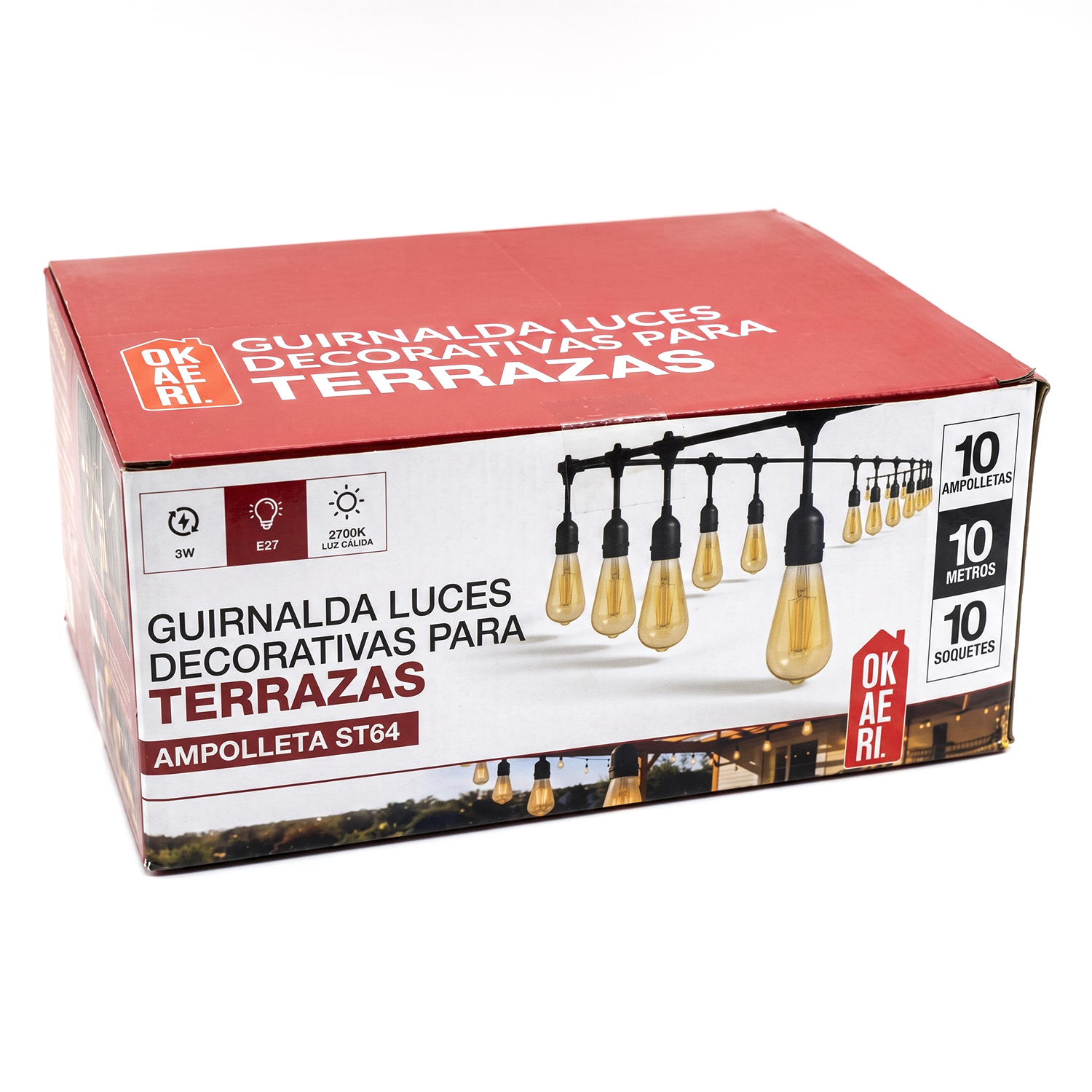Guirnalda Terraza Patio Amp Incluidas 10 Mtr Hyundai-6