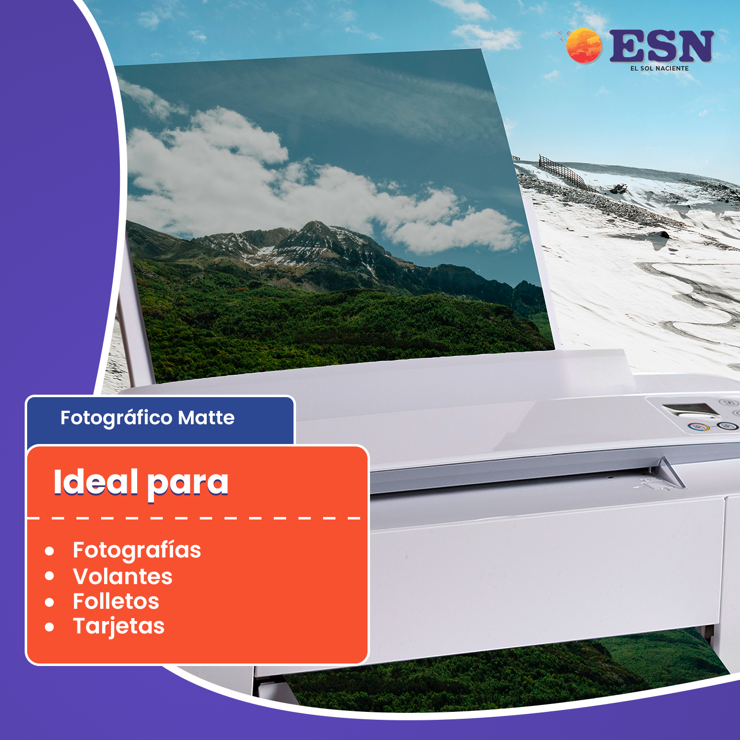 Papel Fotografico Matte Sin Brillo A4 128gramos 50 Hojas Esn-3