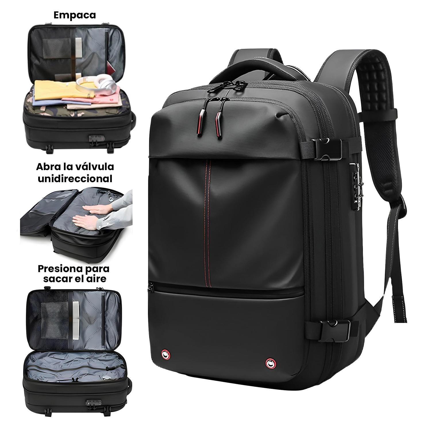 Mochila De Viaje Avion Expandible Impermeable Viral Tik Tok Diseño De La Tela Liso-2