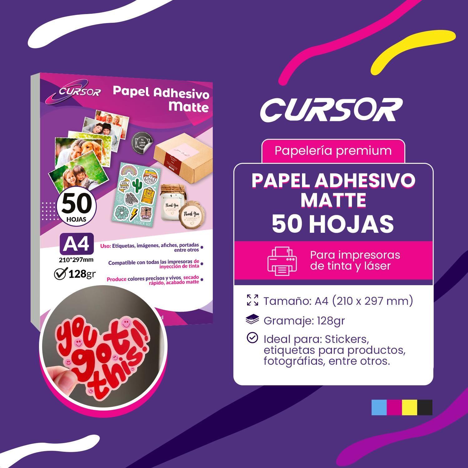 Papel Adhesivo Matte A4/128g /50 Hjs-3