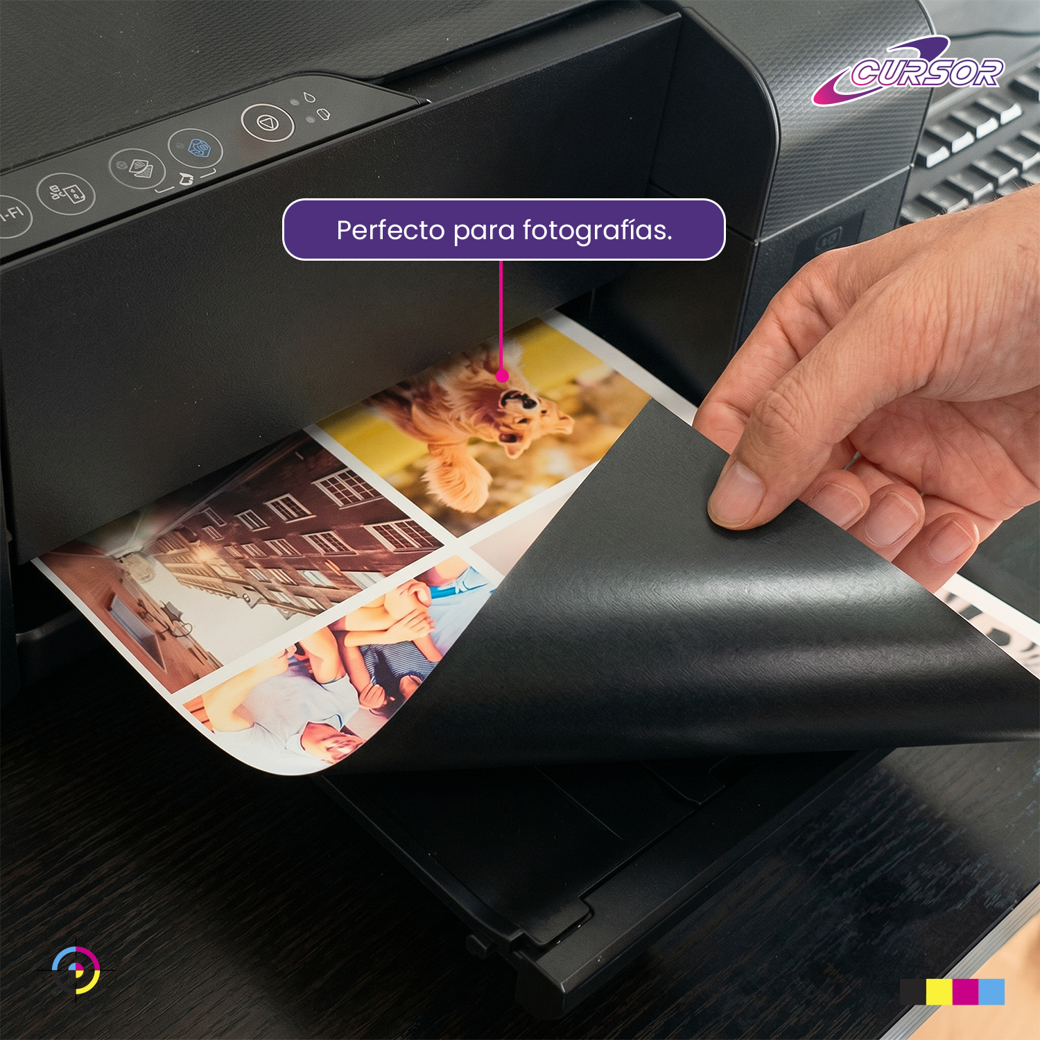 Papel Fotográfico Glossy Magnético Imántado 5hojas A4 Cursor-3