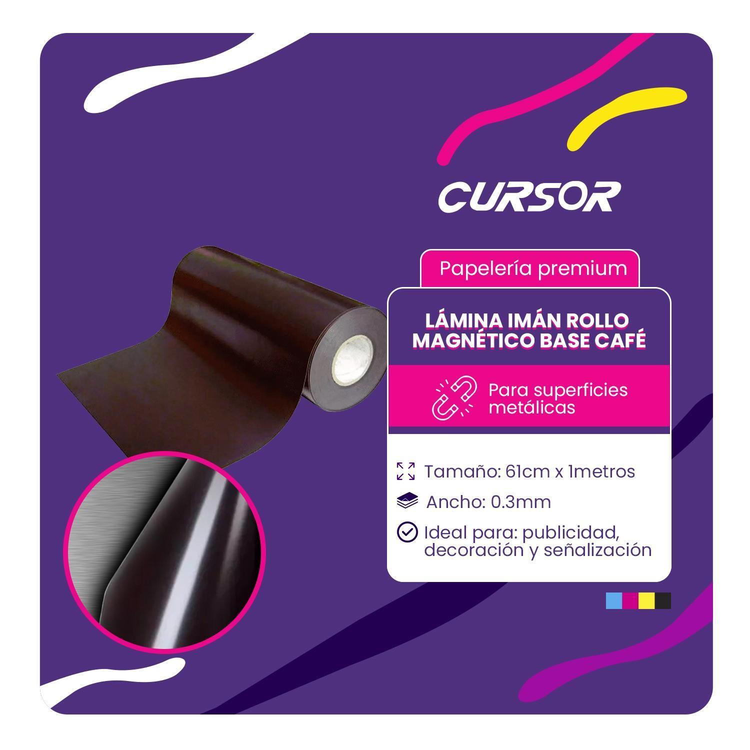 Lámina Iman Rollo Magnético Base Café 0.3mm 0.61 Cm X1 Metro-2