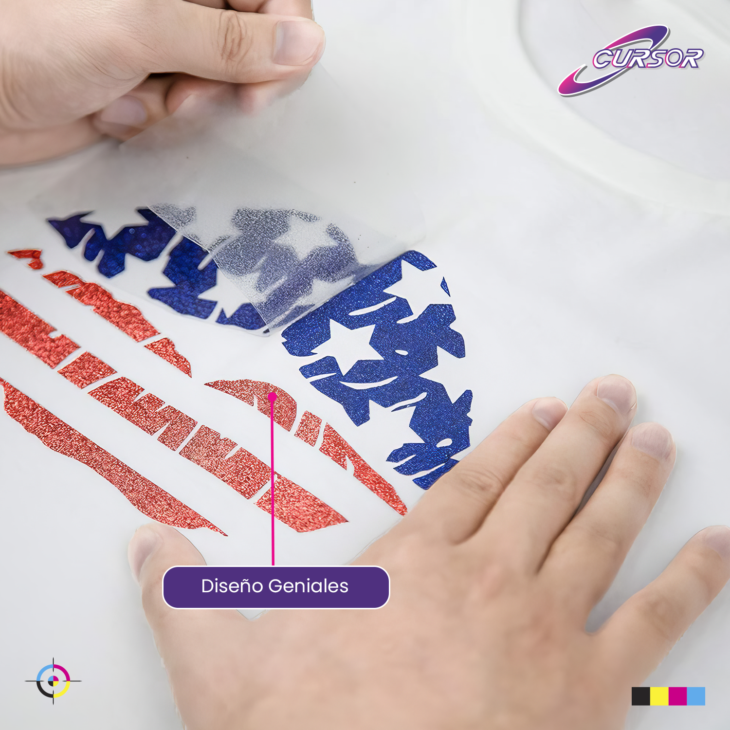 Vinilo Pu Glitter Blanco Arcoiris 50 Cm X 1 Mt Blanco Cursor-6