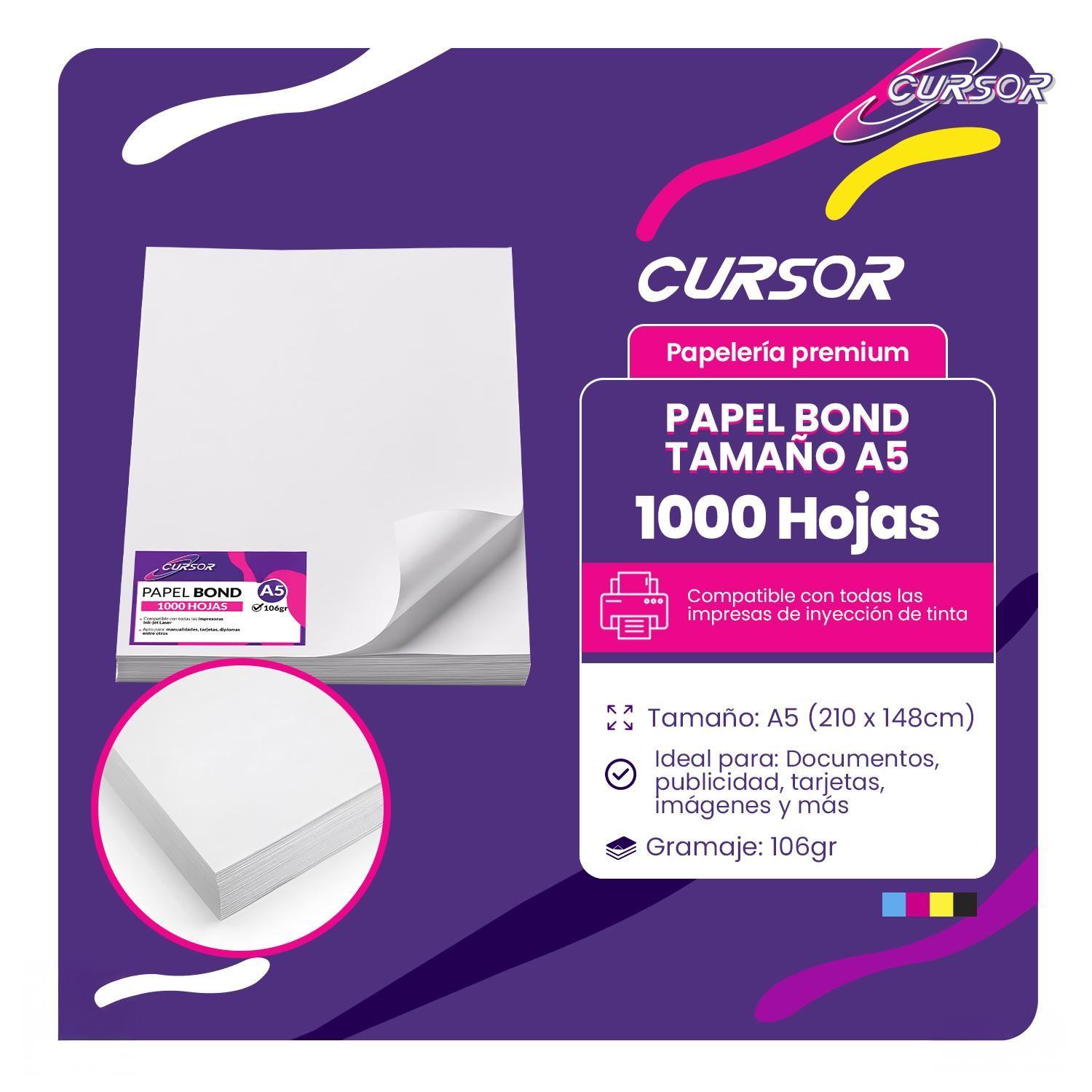Papel Bond 106 Grs. Tamaño A5 1000 Hojas Agendas-9