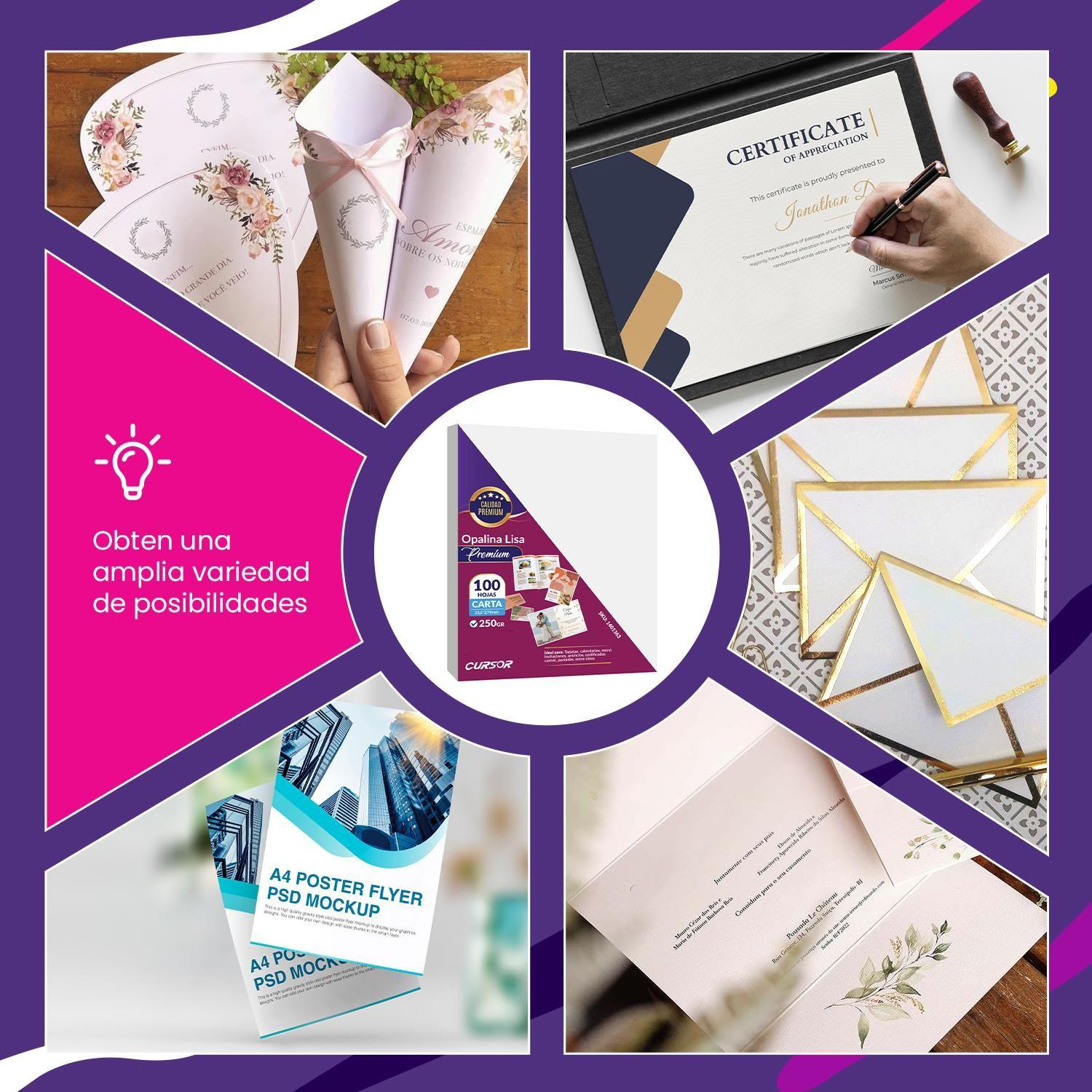 Opalina Lisa Extra Blanca Premium 250 g Carta 100 h Cursor-5