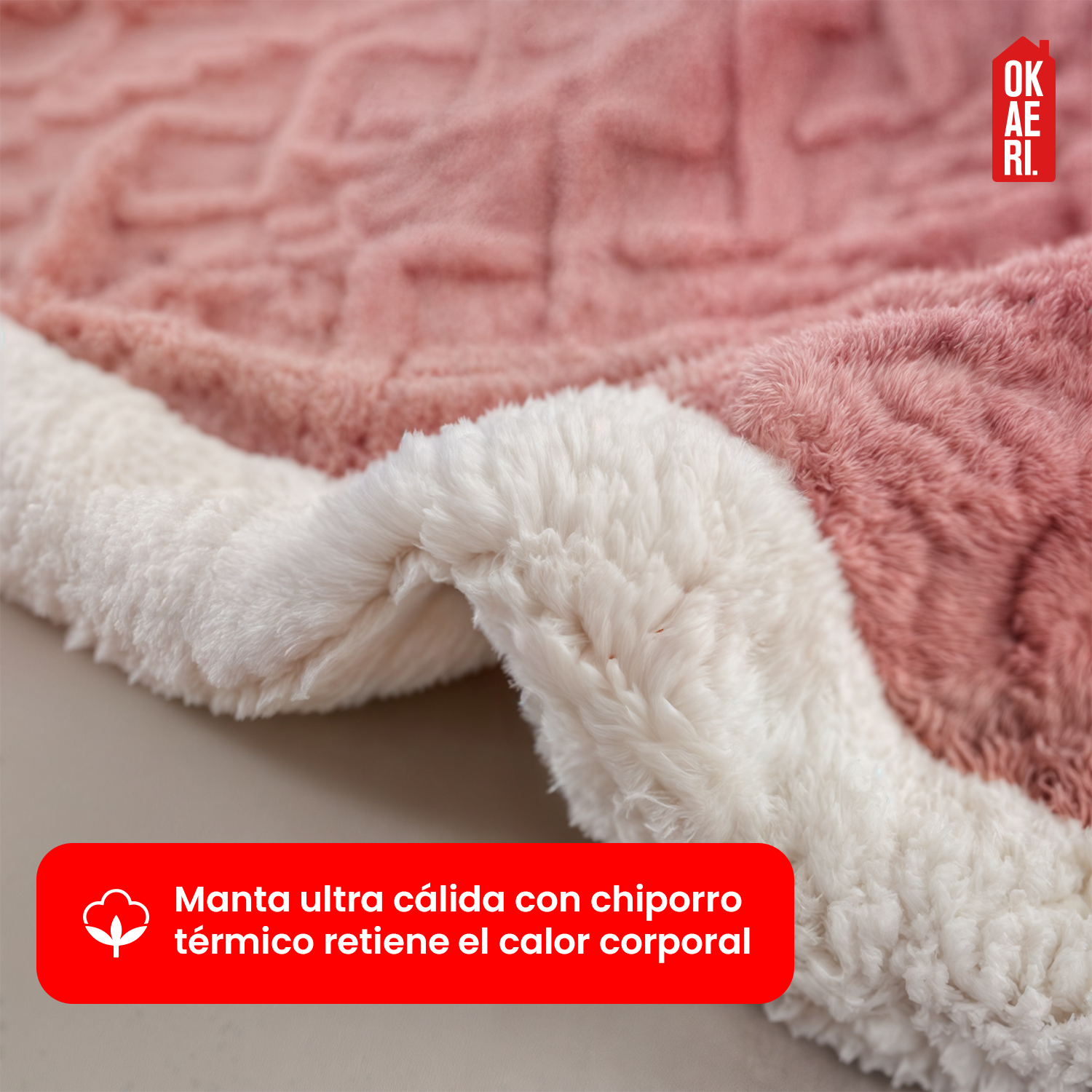 MANTA FRAZADA TERMICA CON CHIPORRO 1.5 PLAZAS OKAERI-1