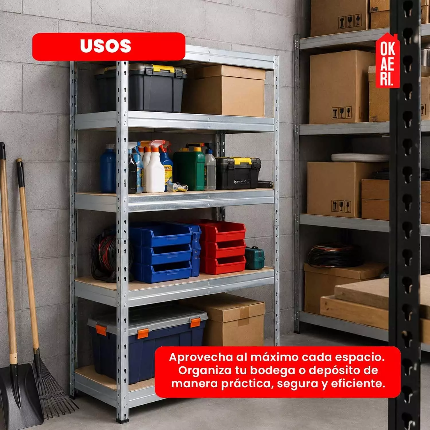 Estante Metalico 5 Niveles Rack Organizador Acero Multiuso-2