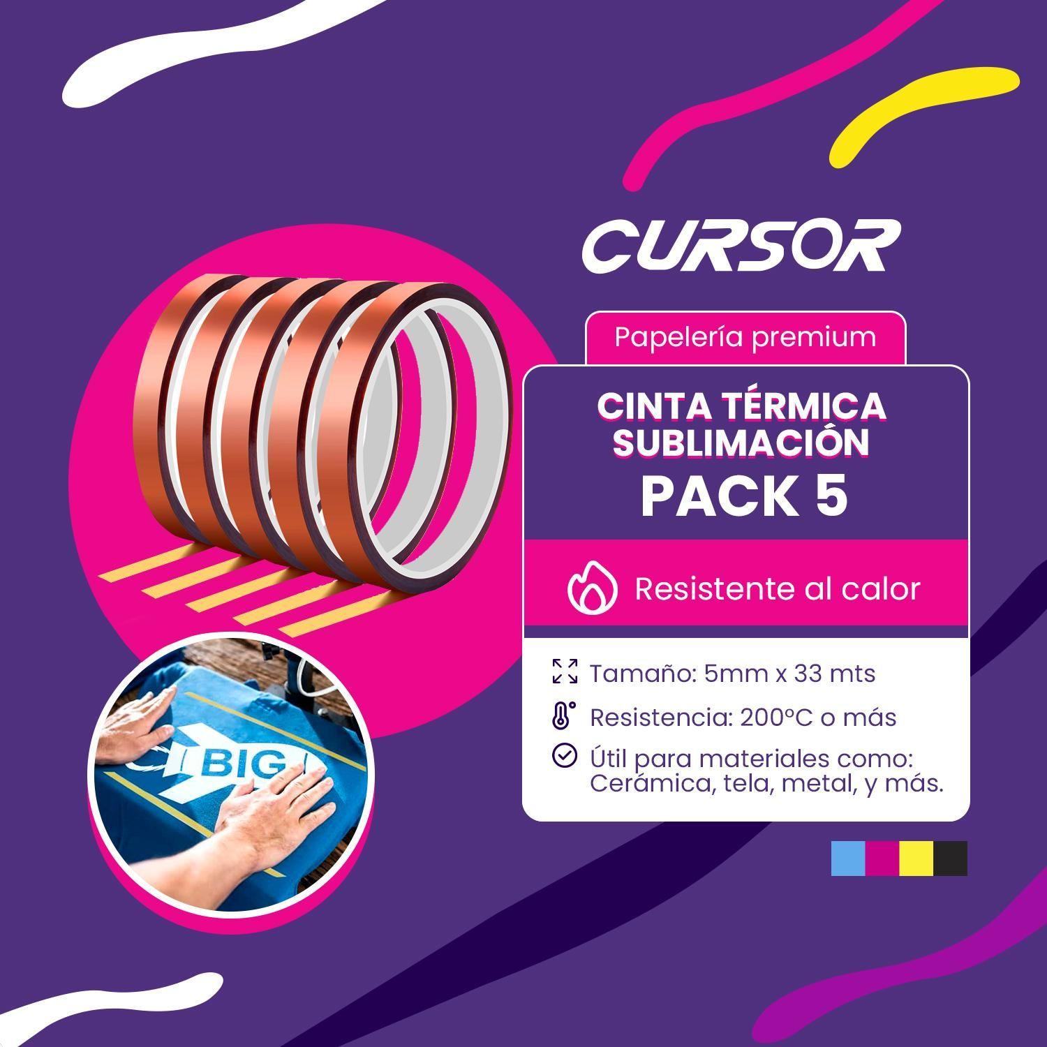 5 X Cinta Térmica Sublimación 5mm X 33 Metros.-1