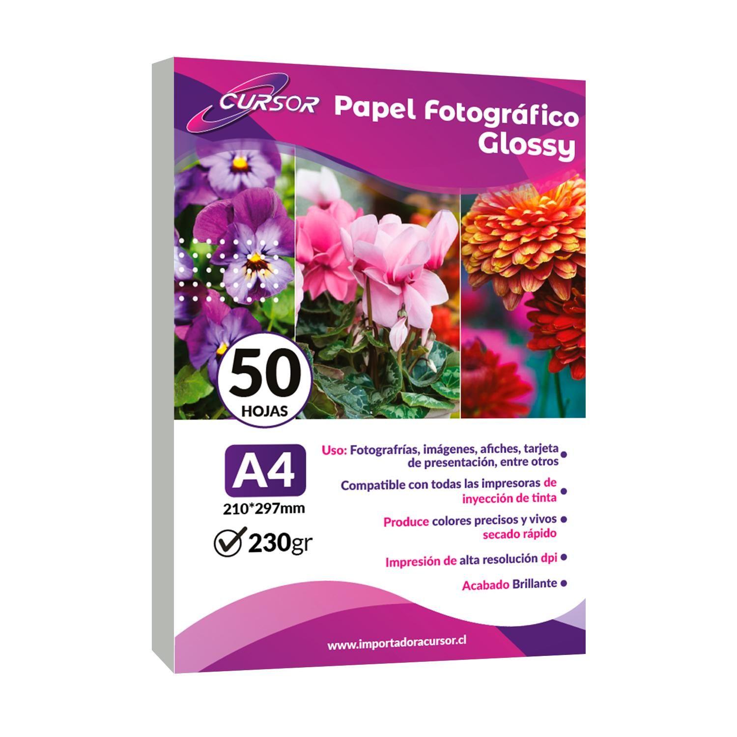 Papel Fotografico Glossy A4 230gr 50 Hjs.-0