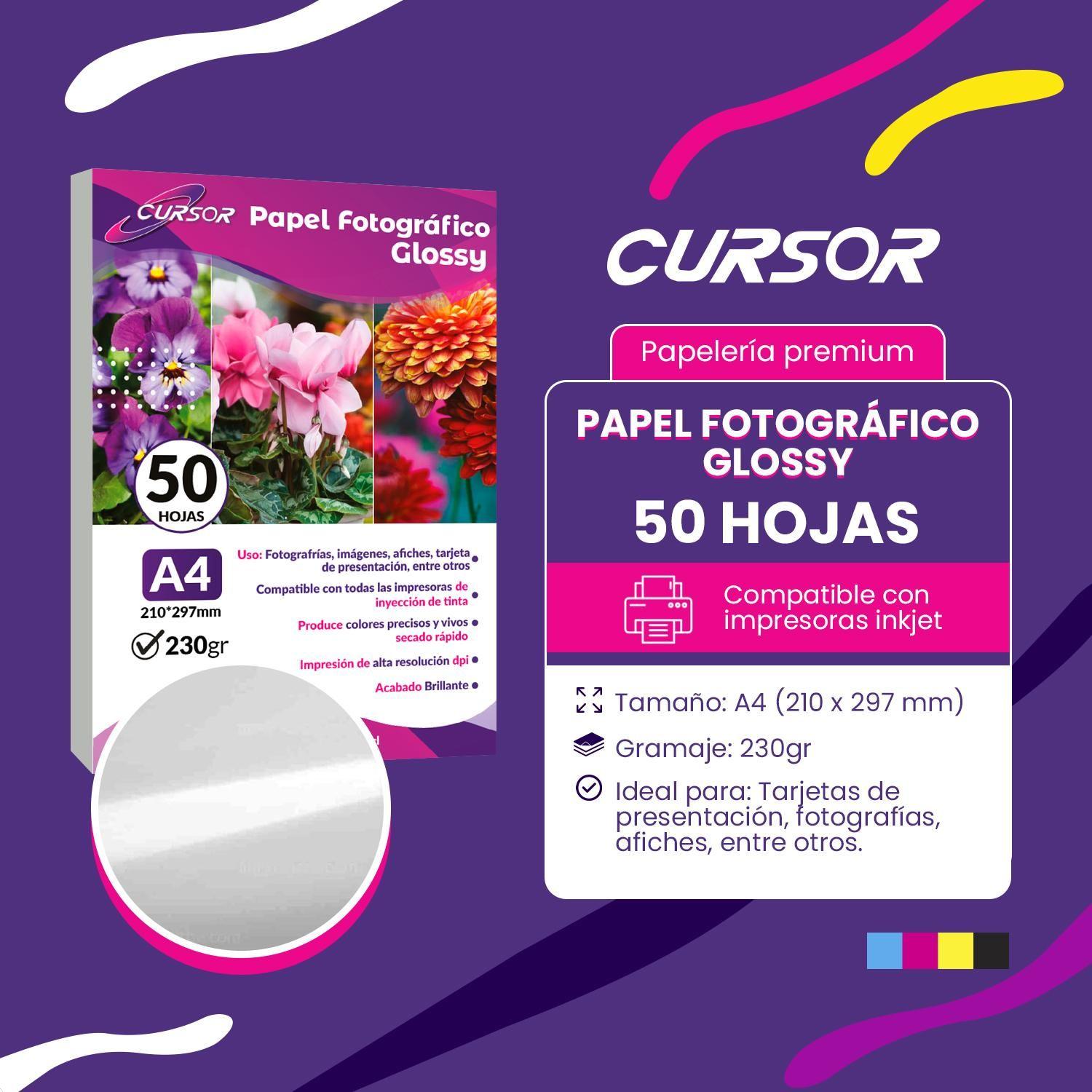 Papel Fotografico Glossy A4 230gr 50 Hjs.-1