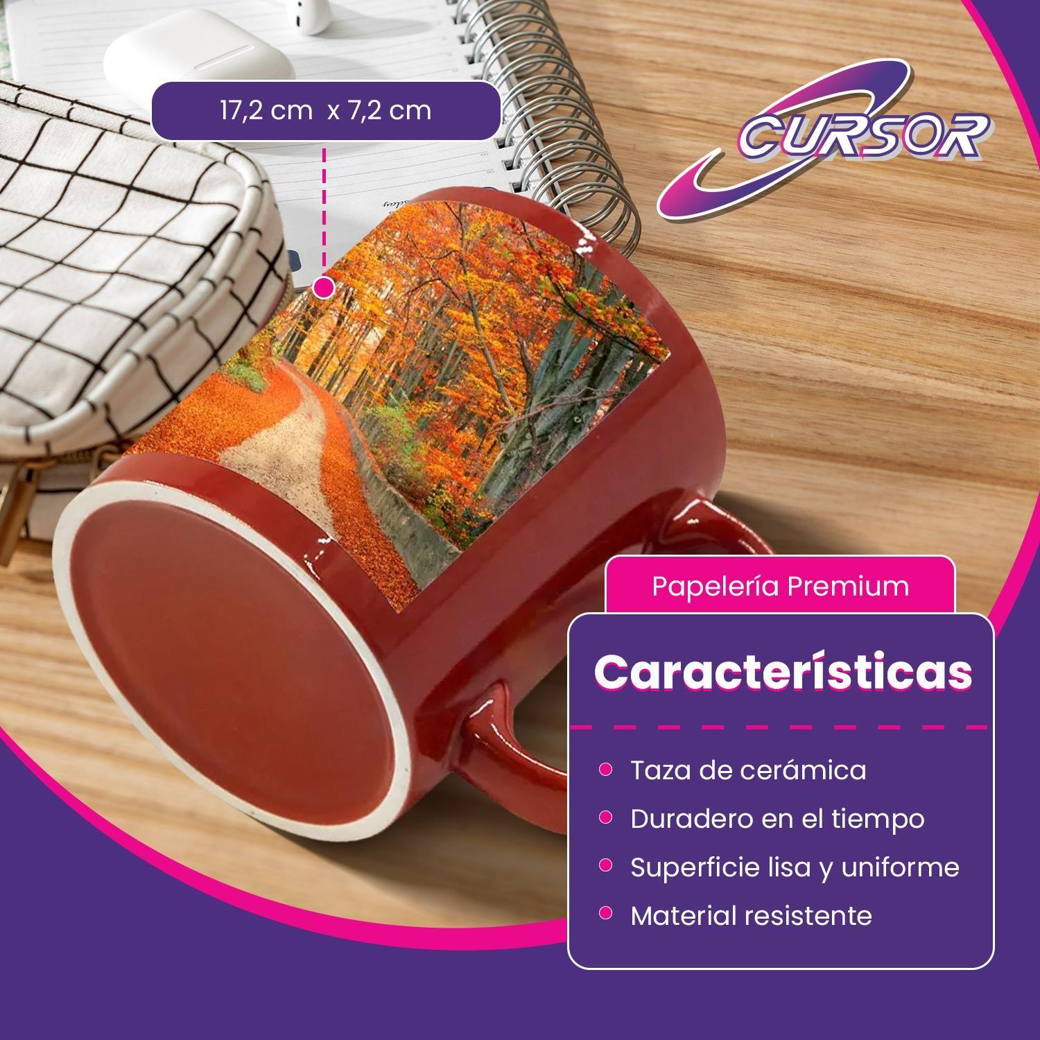 Tazón Taza Roja Con Parche Para Sublimar O Estampar 11oz-3