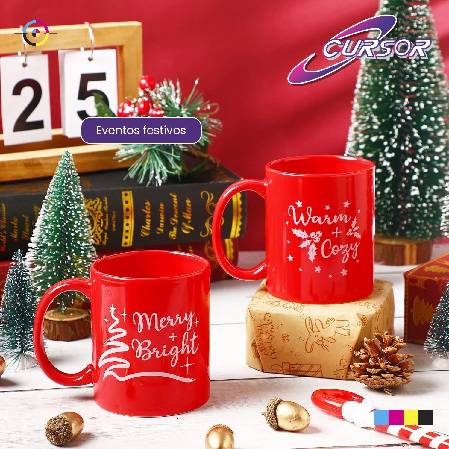 Tazón Taza Roja Con Parche Para Sublimar O Estampar 11oz-5