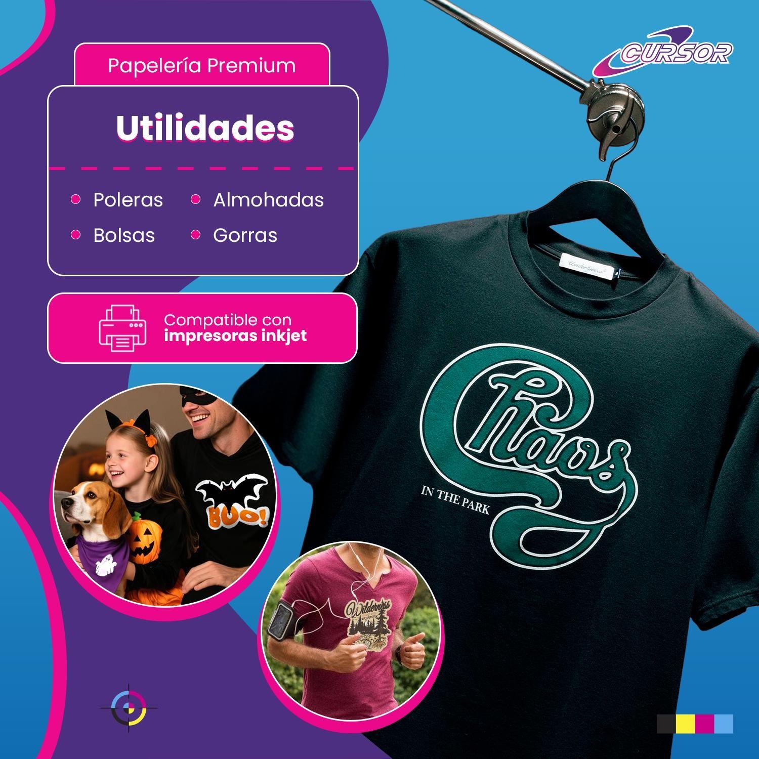 Papel Transfer Telas Oscuras Con Papel Siliconado 20 Hojs A4-2