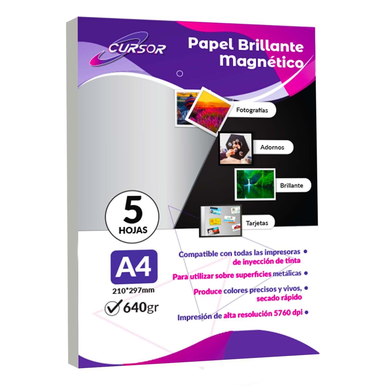 Pack 10hjs Papel Fotog Glossy Magnético Imán A4 Enviogratsx3-1
