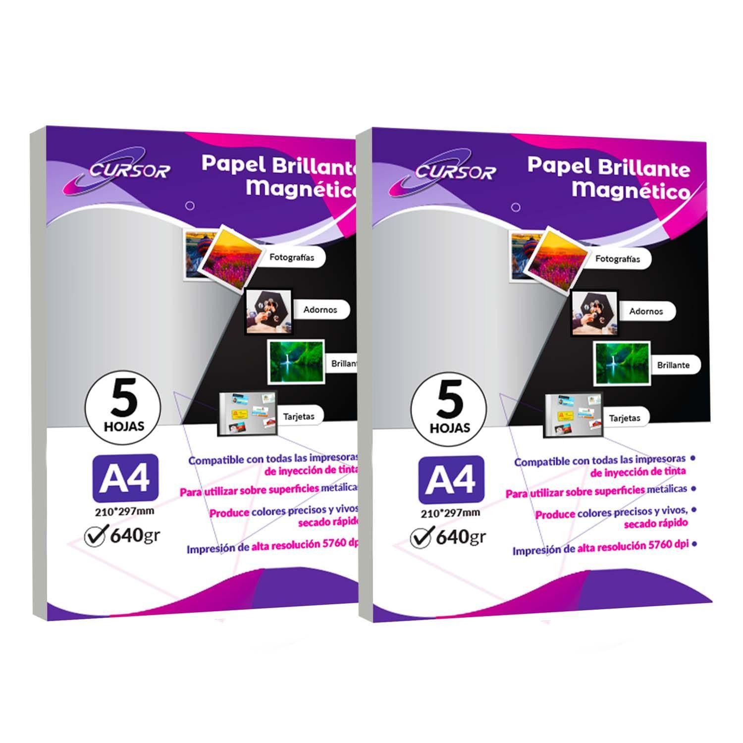 Pack 10hjs Papel Fotog Glossy Magnético Imán A4 Enviogratsx3-2