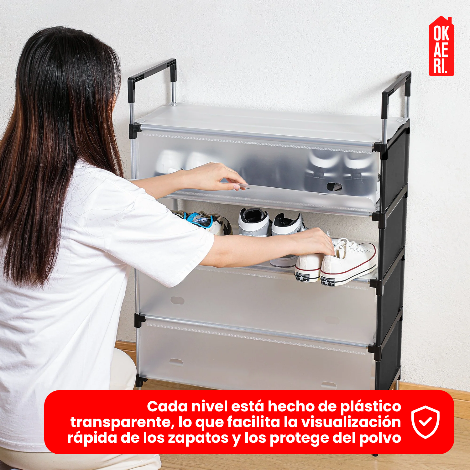 ZAPATERO MULTIFUNCIONAL - 5 NIVELES NEGRO 63*28*92CM-5