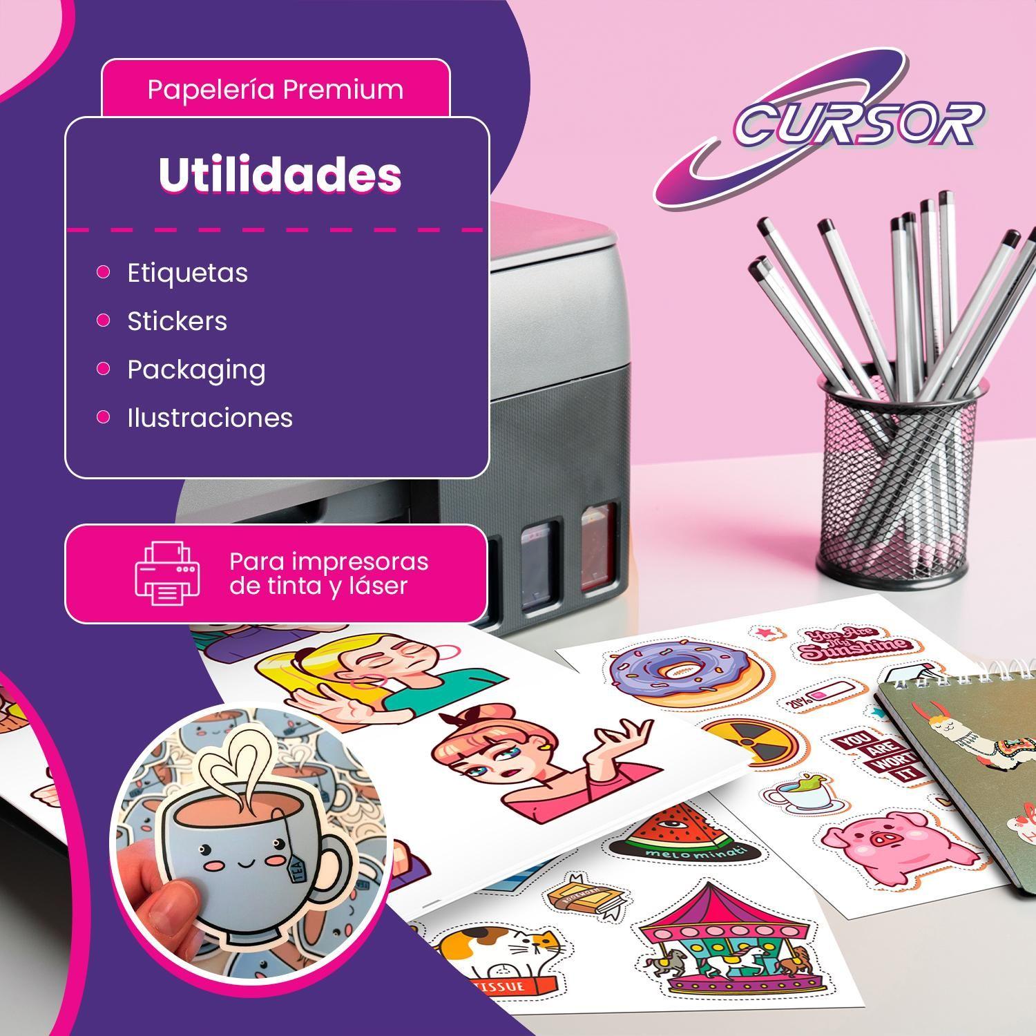 Papel Glossy Adhesivo 135g A4 Cursor Pack 300 Hojas-4