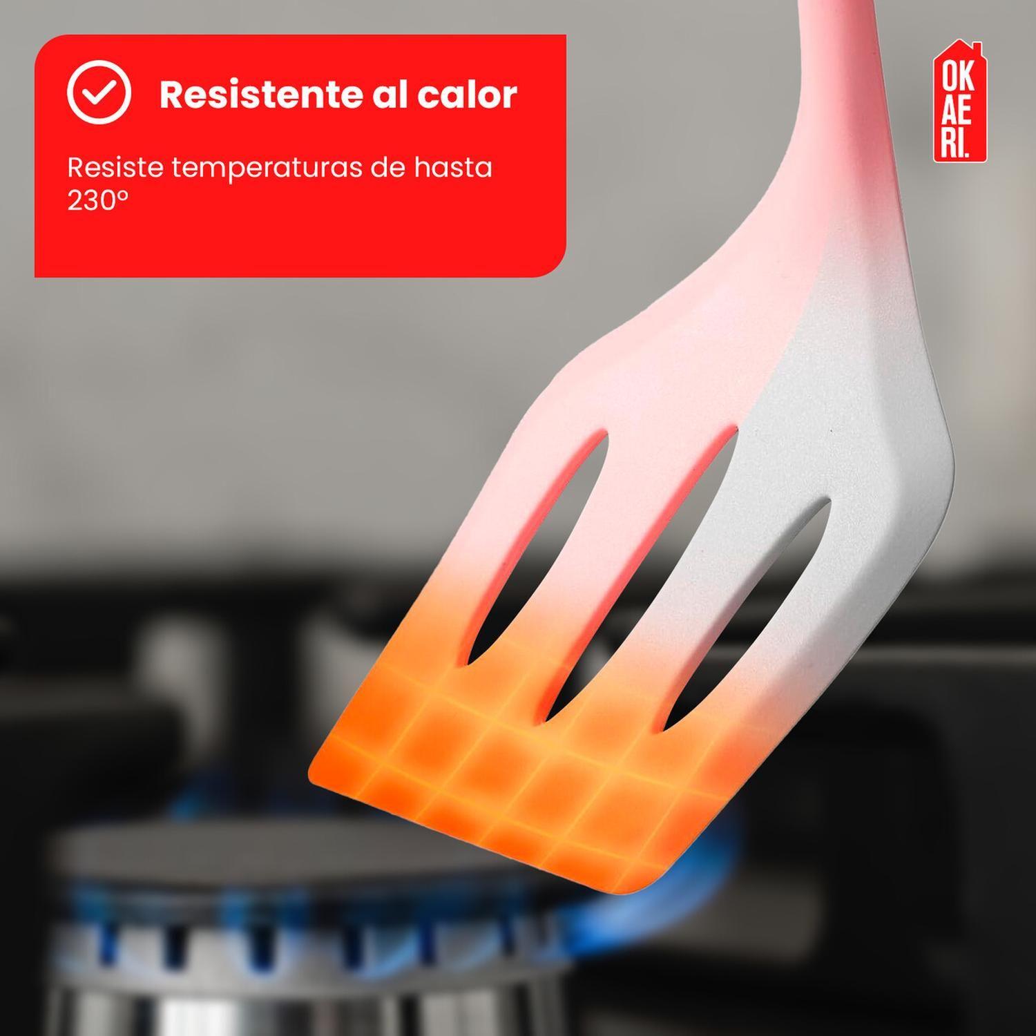 Set De Utensilios Silicon 19 Pzs Okaeri Cocina Espátulas Cuchara-3