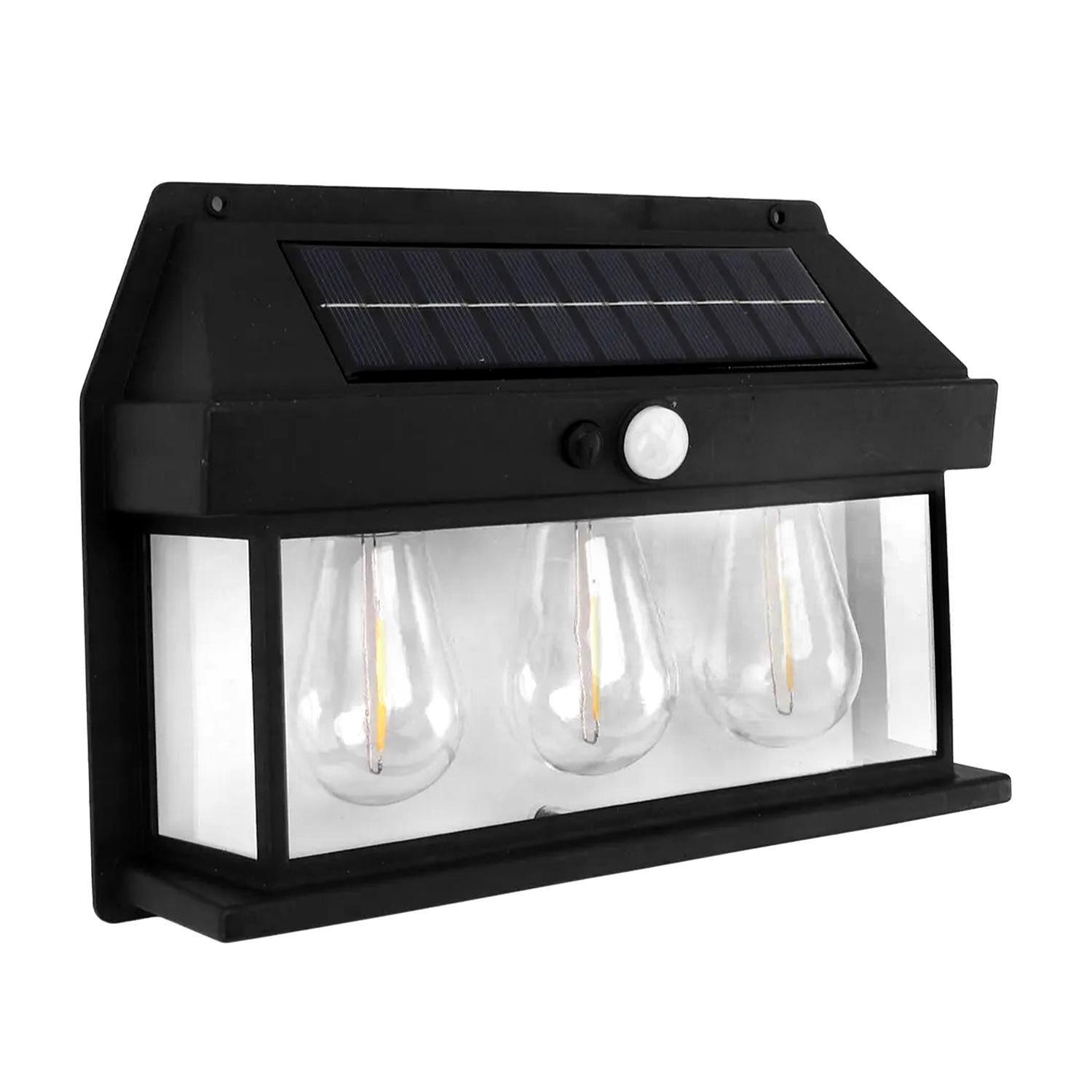 LAMPARA APLIQUE DE PARED SOLAR 3 FOCOS 3W 2700K-0