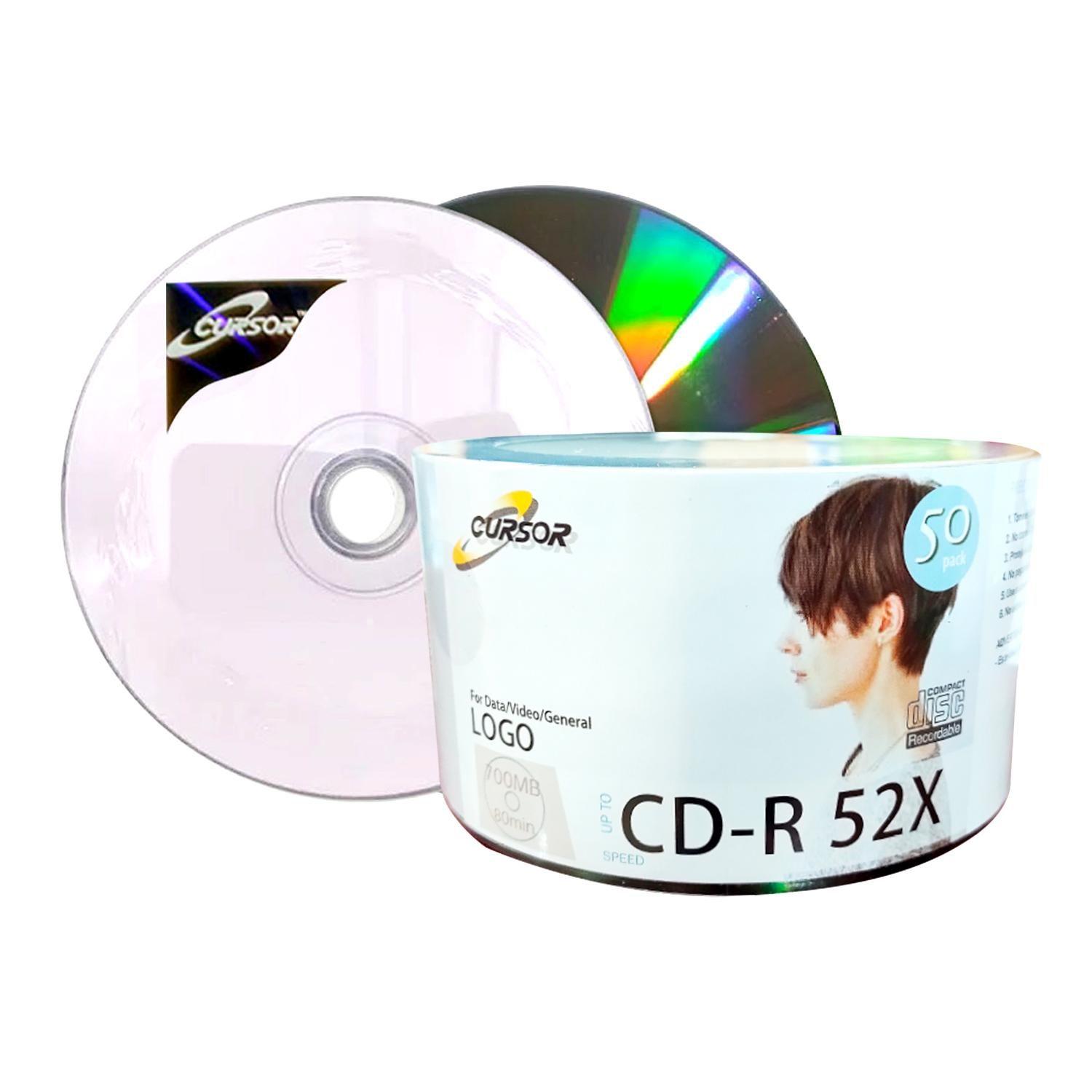 Pack 4x Cd-r 52x700 Mb Logo 50 Unid C/u Cursor Envíogratis-1
