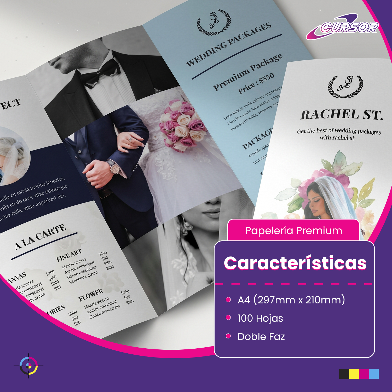 Papel Fotográfico Doble Faz Glossy Cursor A4 120 Gr 100 Hjs-2