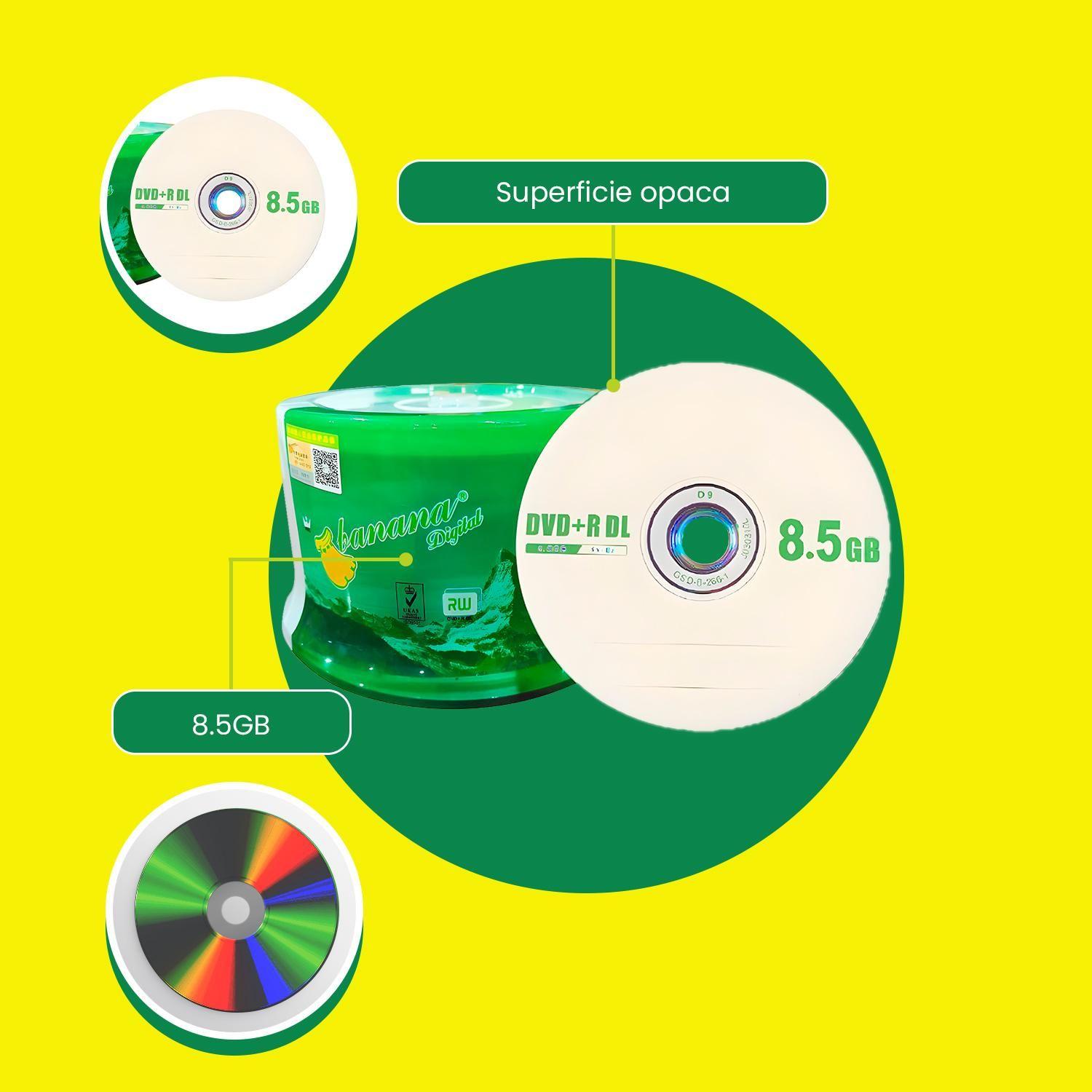 Dvd Logo Doble Capa Dual Layer 8.5gb 50un Envíogratisx2-5